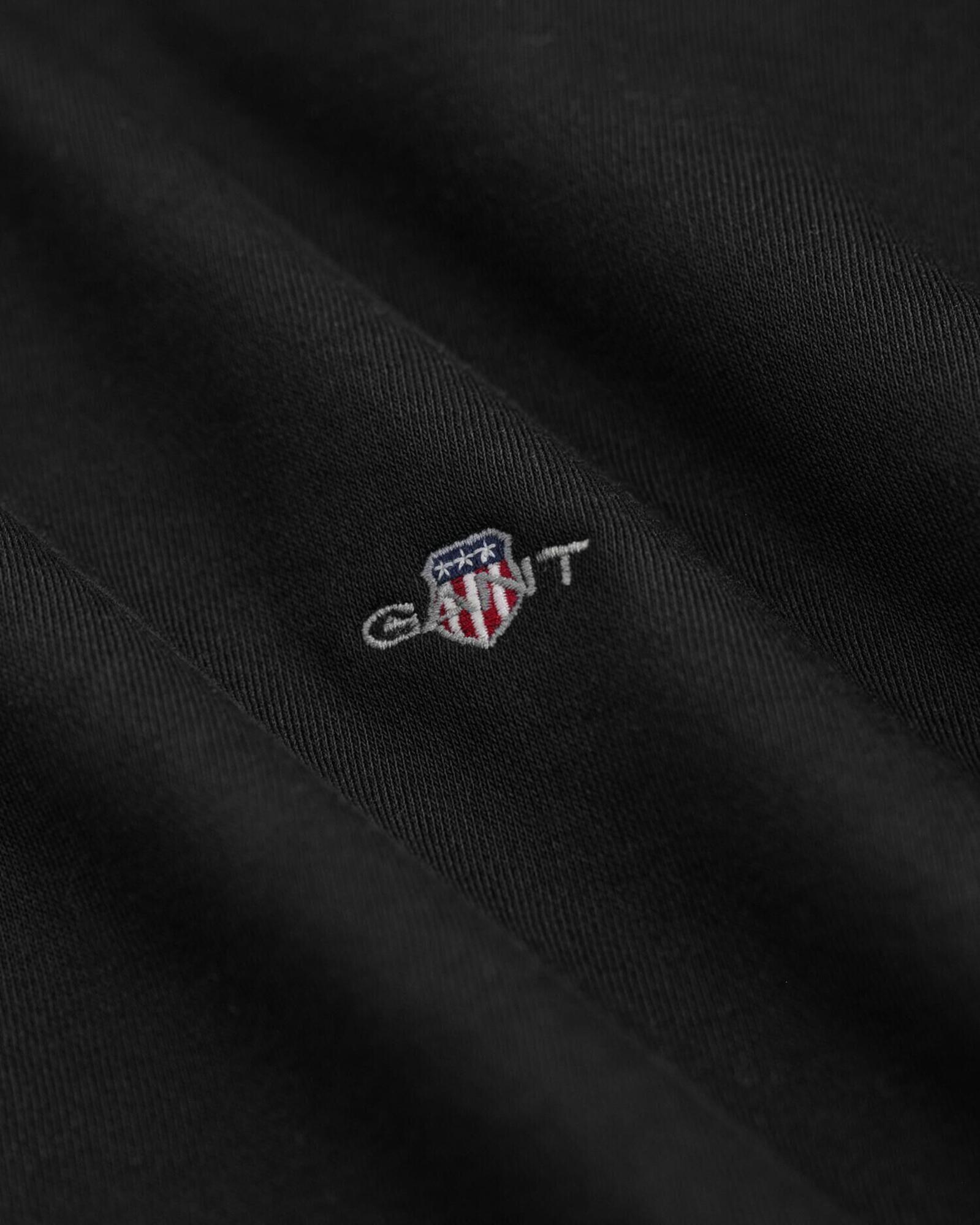 GANT Kadın Siyah Relaxed Fit Bisiklet Yaka Sweatshirt