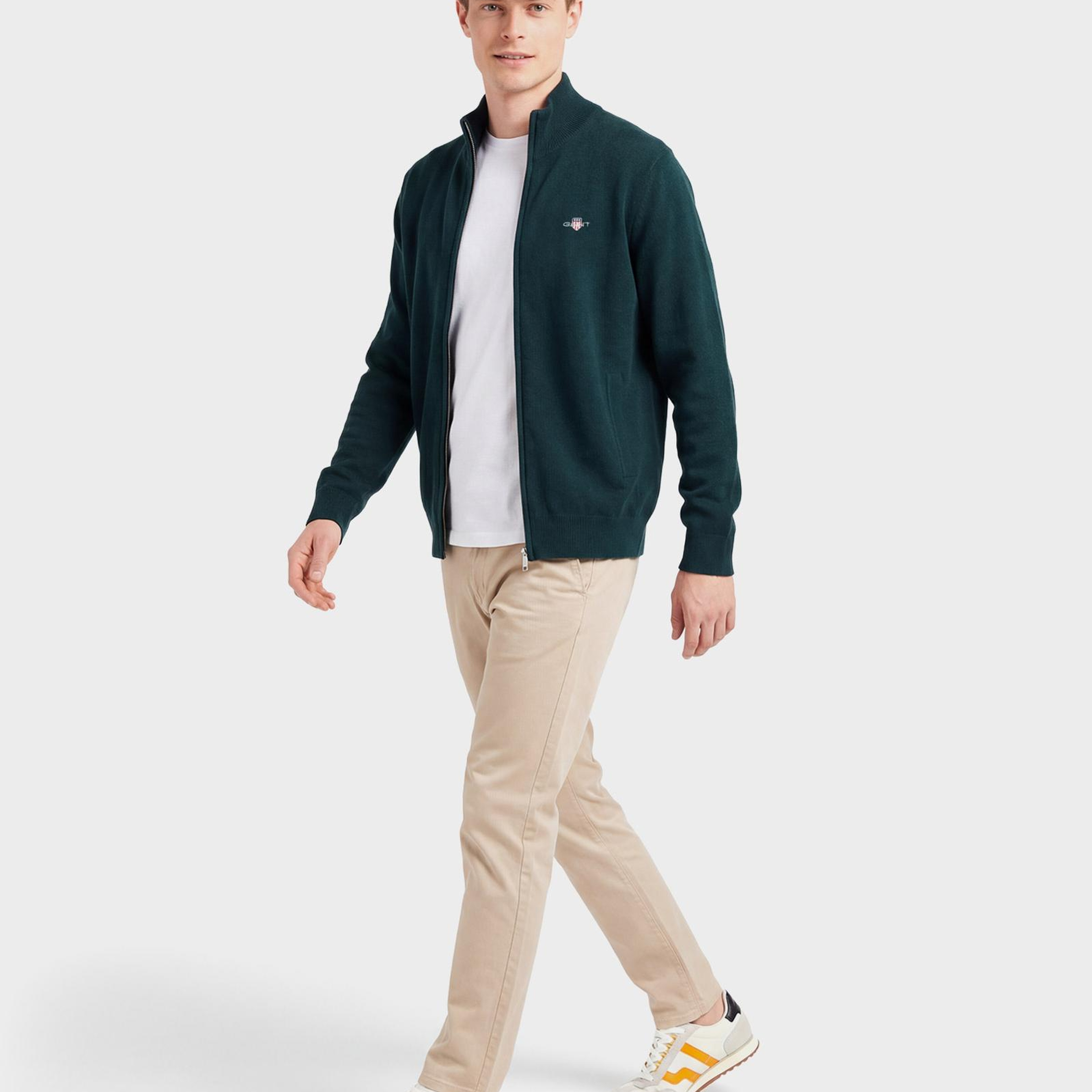 GANT Erkek Yeşil Regular Fit  Yün Hırka