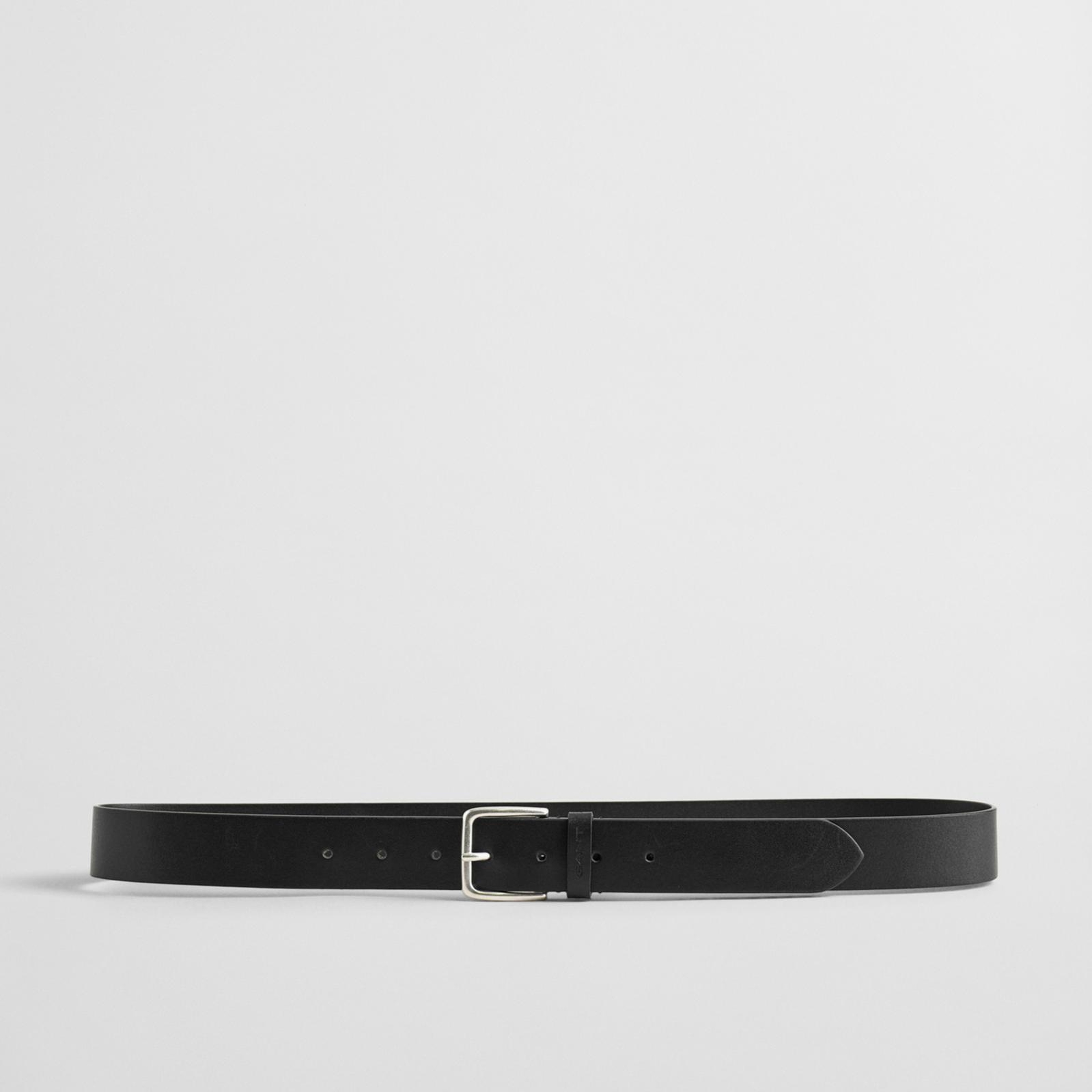 GANT Erkek Siyah Deri Kemer