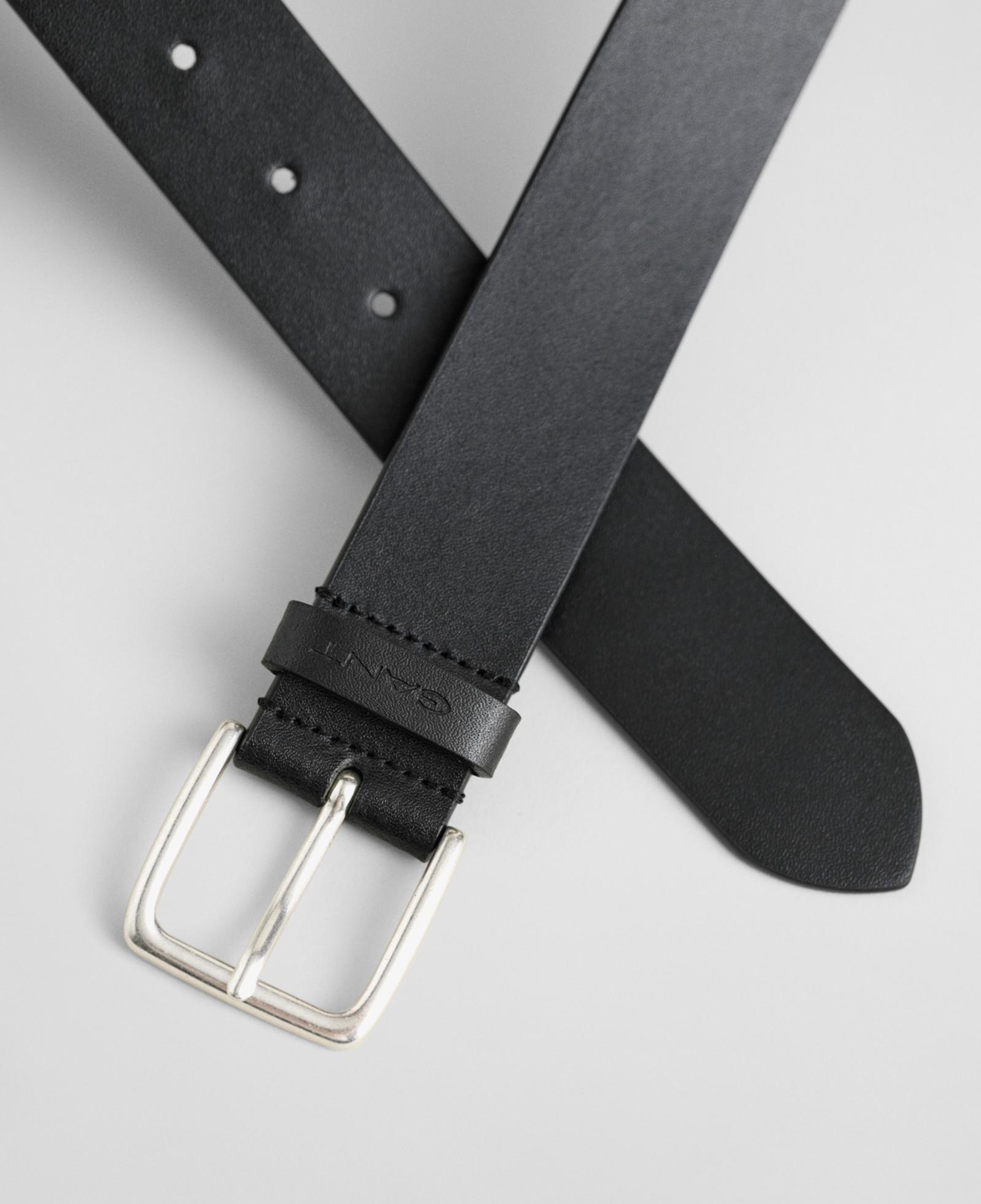 GANT Erkek Siyah Deri Kemer