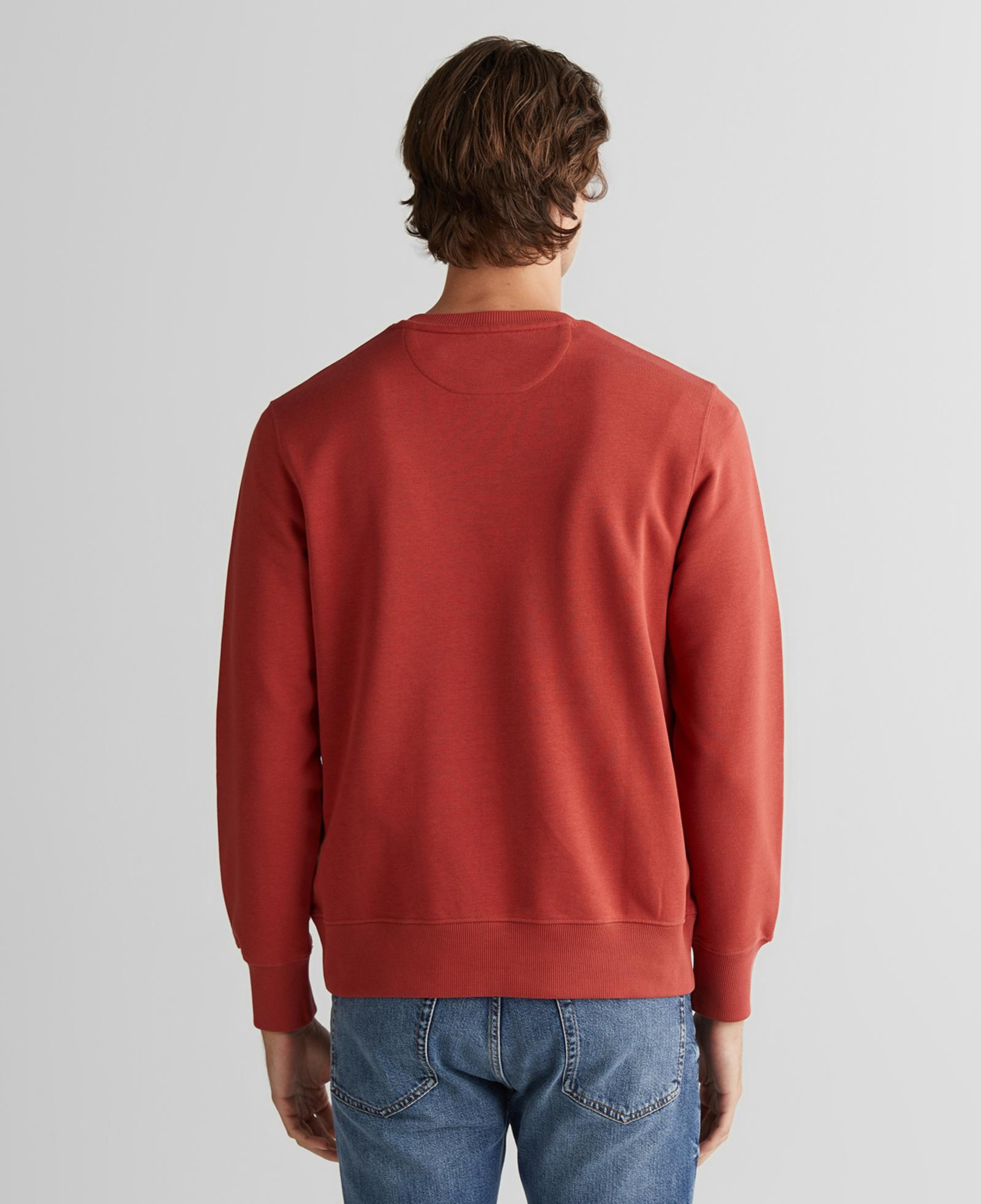 GANT Erkek Kırmızı Regular Fit Bisiklet Yaka Sweatshirt