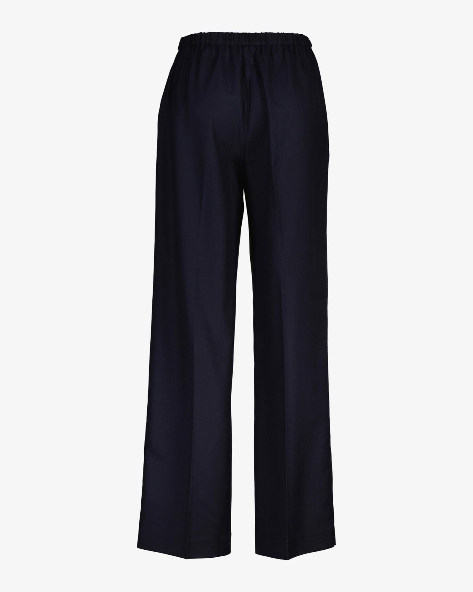 GANT Kadın Lacivert Relaxed Fit Yün Pantolon