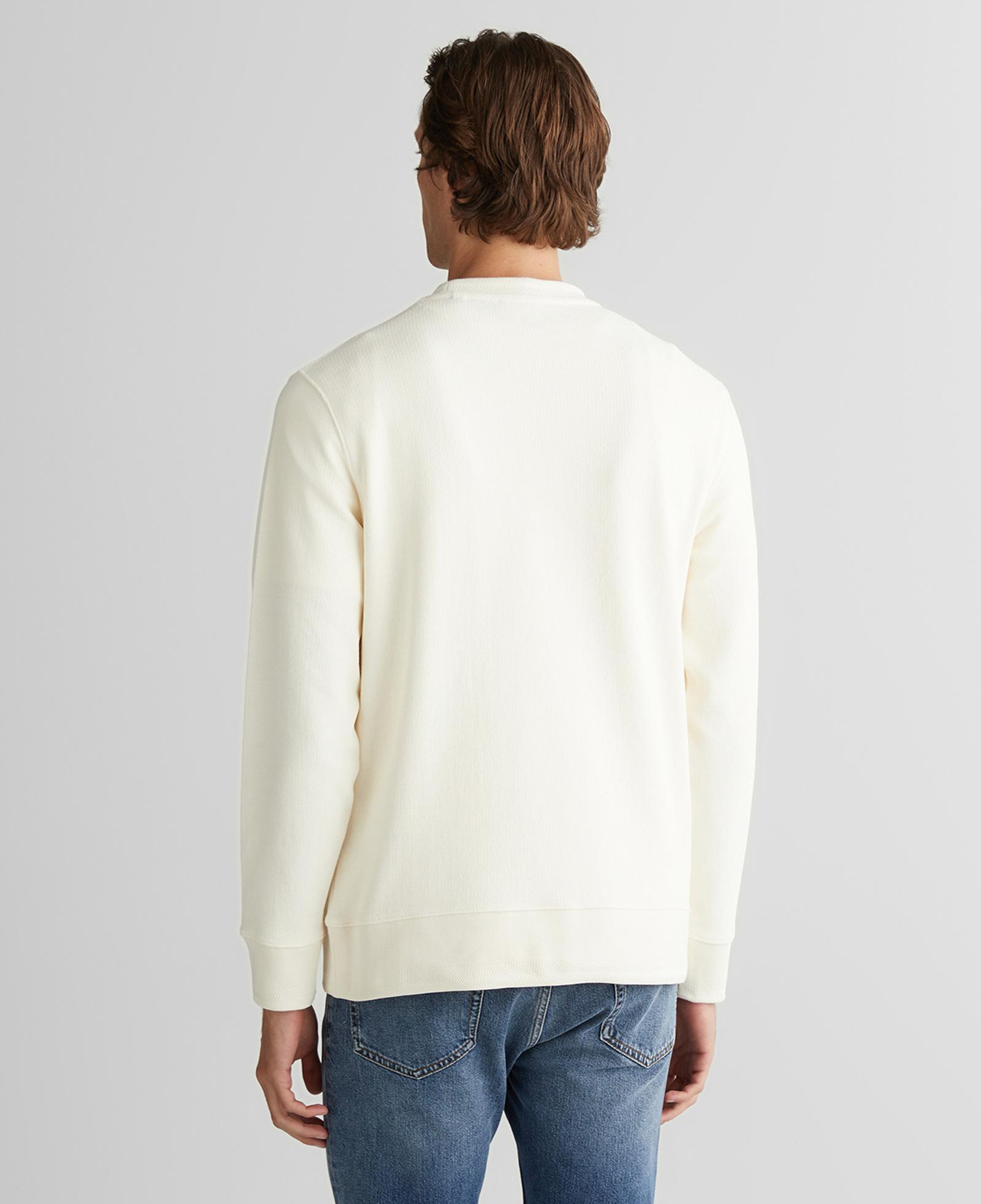 GANT Erkek Krem Bisiklet Yaka Sweatshirt