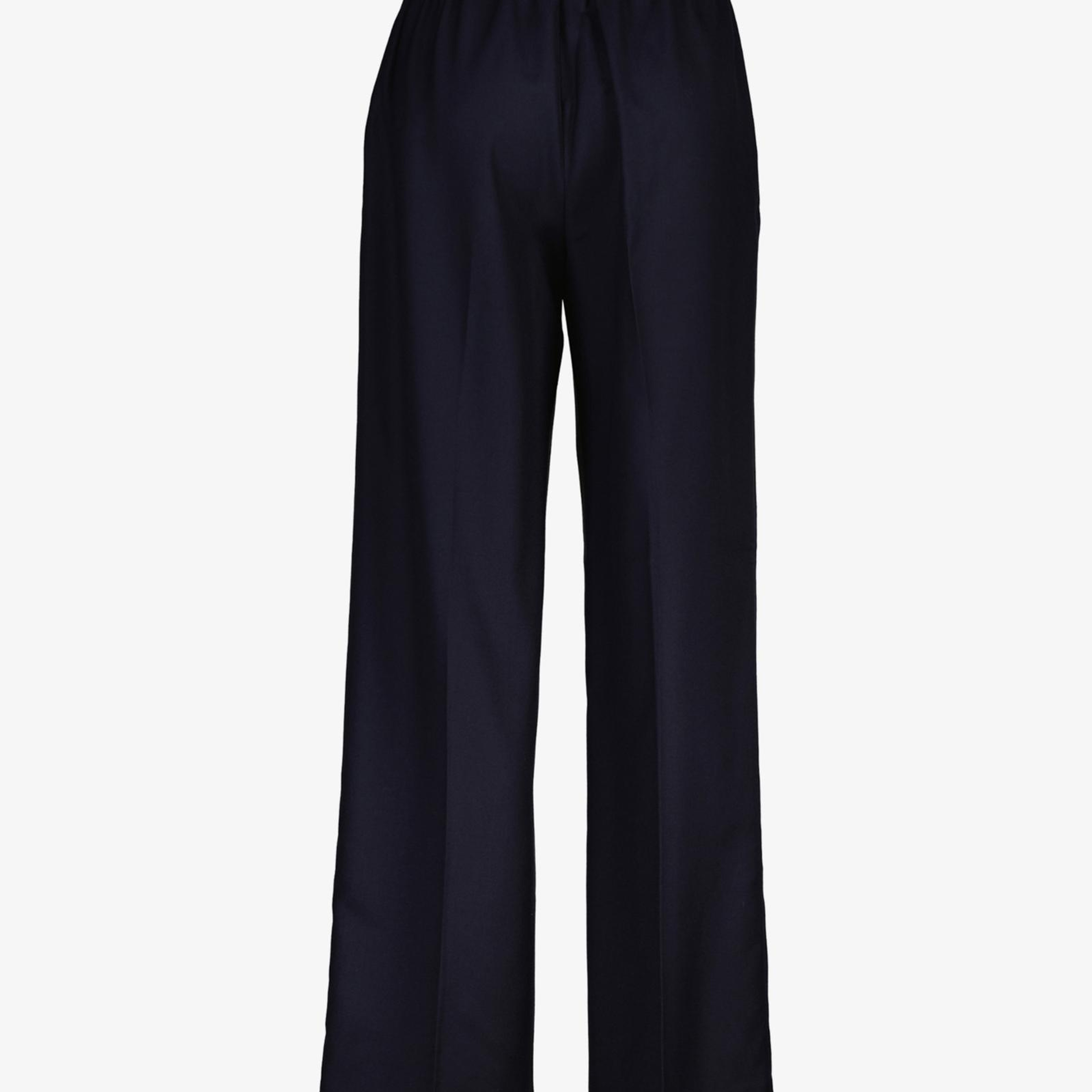 GANT Kadın Lacivert Relaxed Fit Yün Pantolon