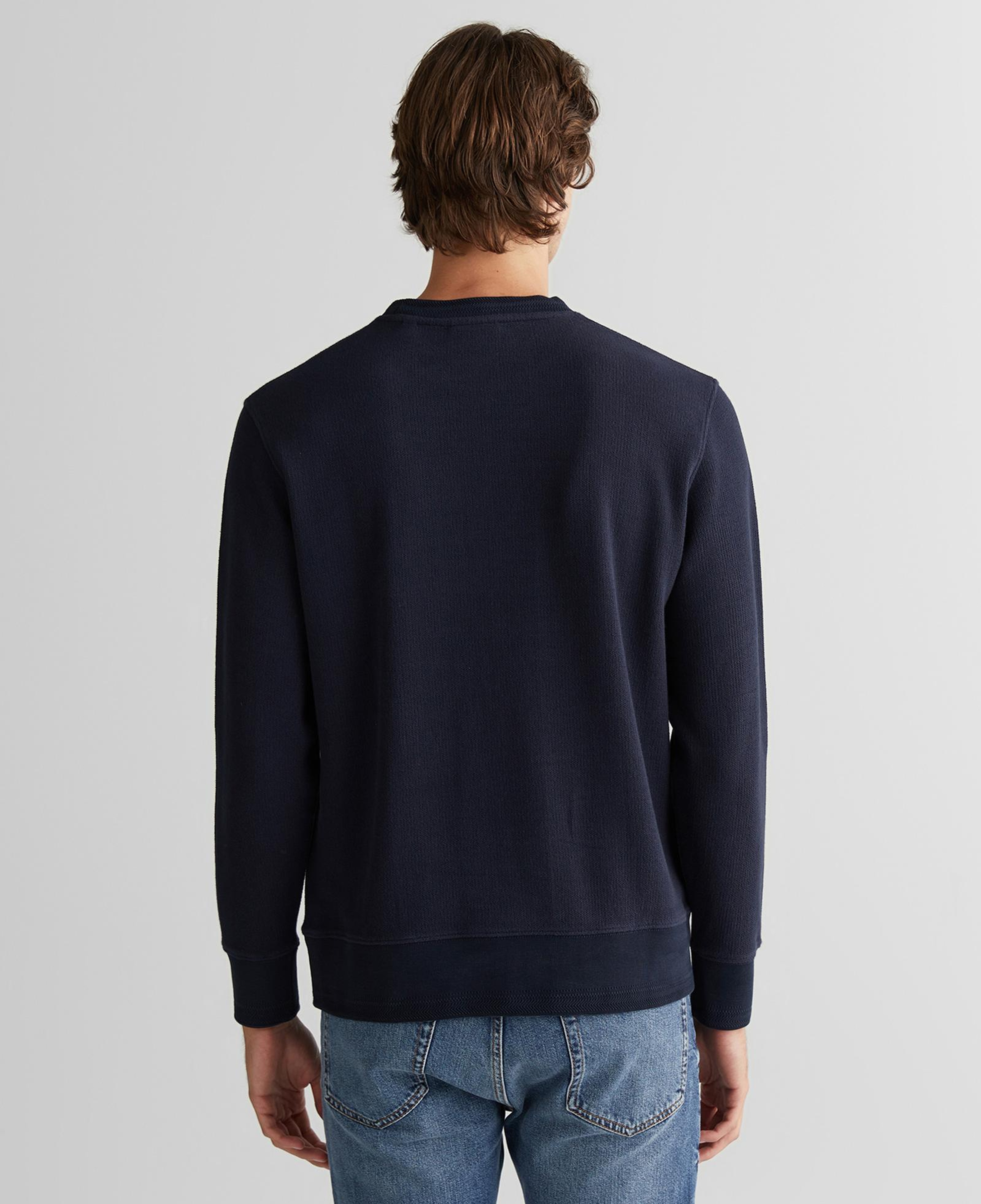 GANT Erkek Lacivert Bisiklet Yaka Sweatshirt