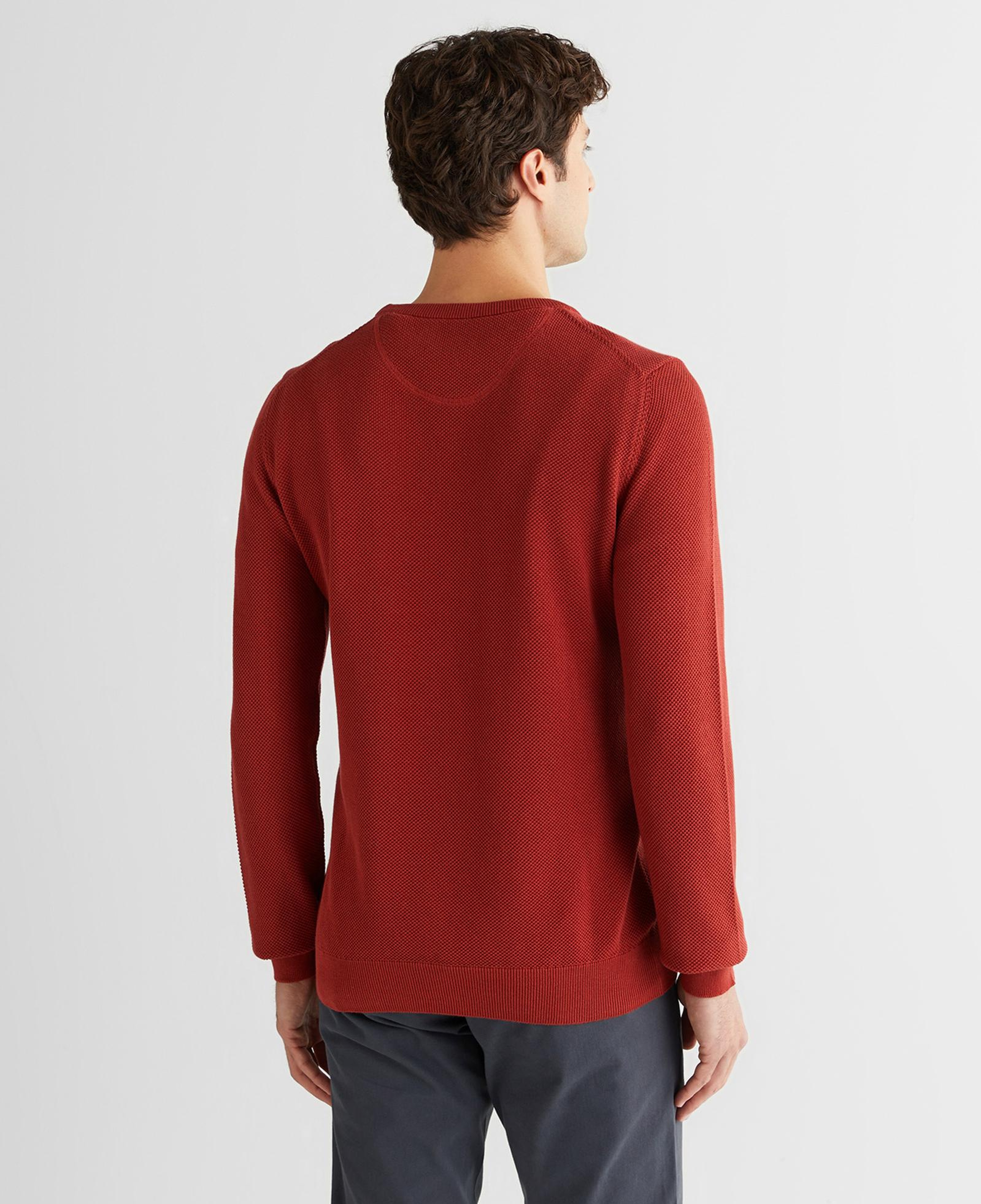 GANT Erkek Kırmızı Regular Fit Bisiklet Yaka Triko