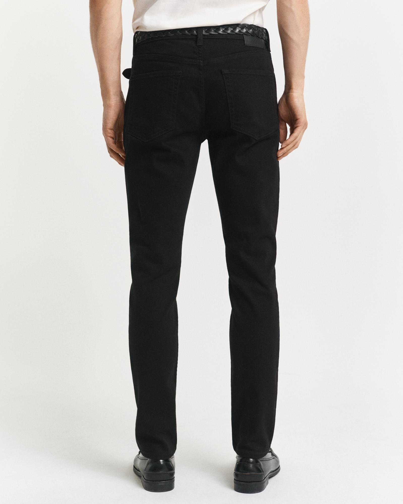 GANT Erkek Siyah Slim Fit Stay Black Jean