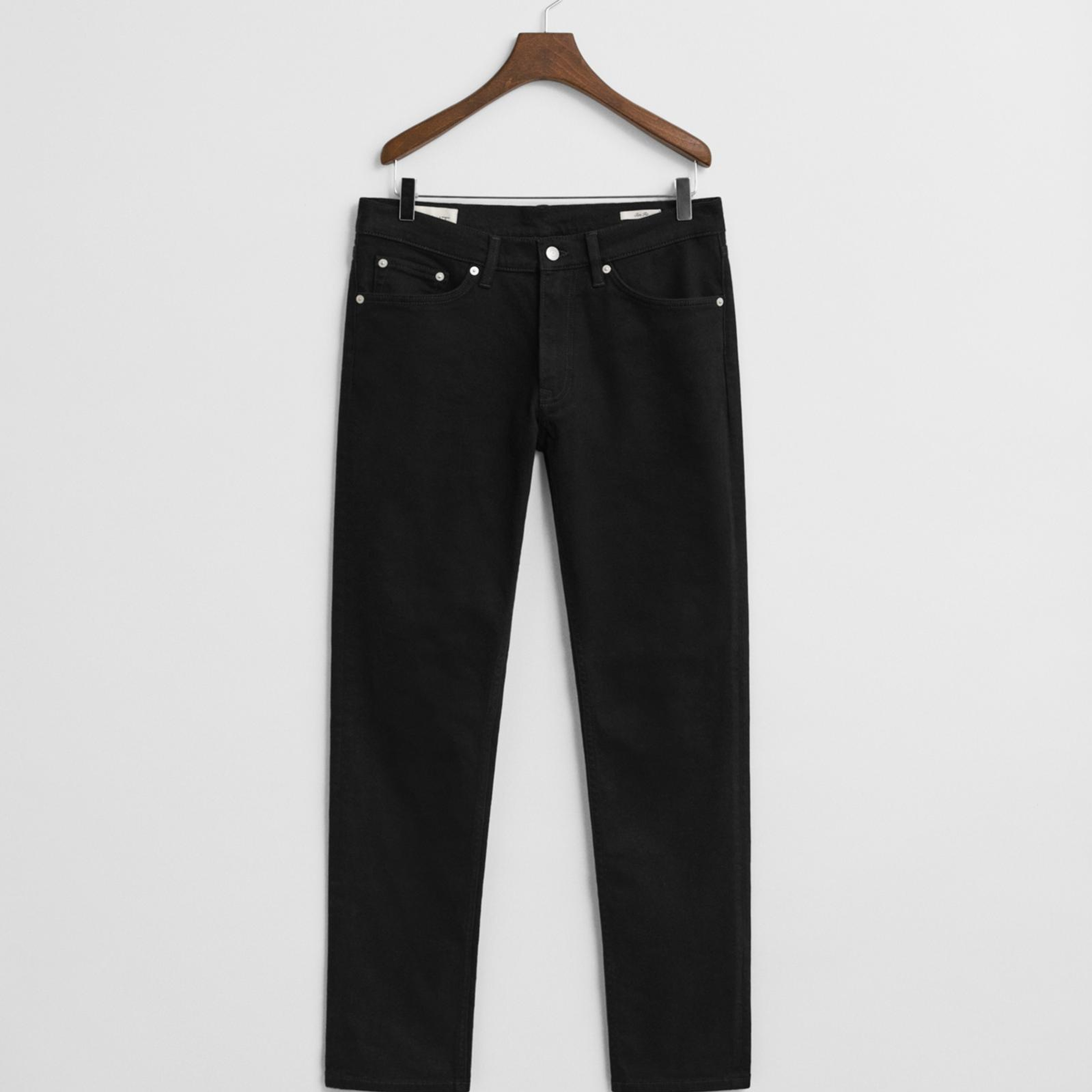 GANT Erkek Siyah Slim Fit Stay Black Jean