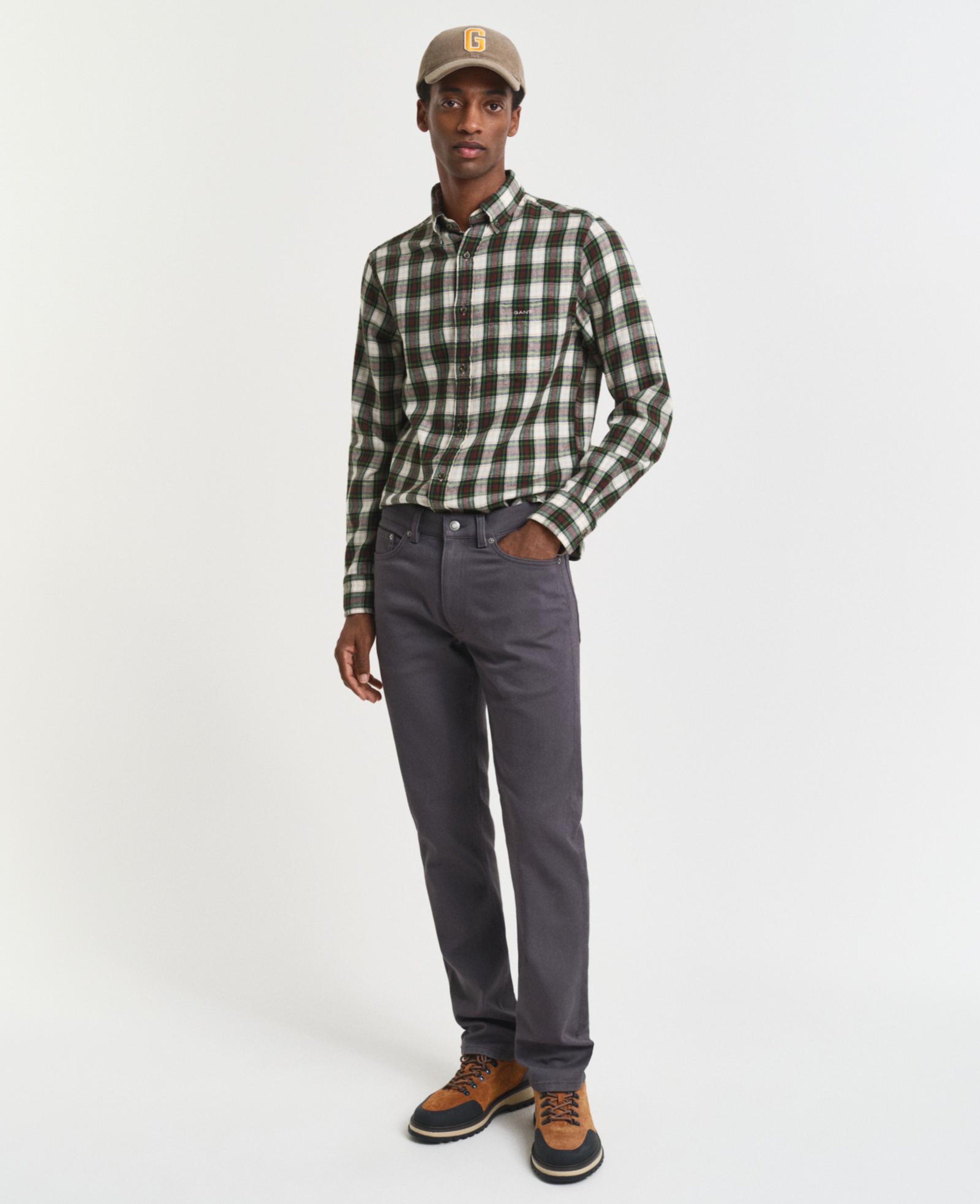 GANT Erkek Gri Regular Fit Soft Twill Jean