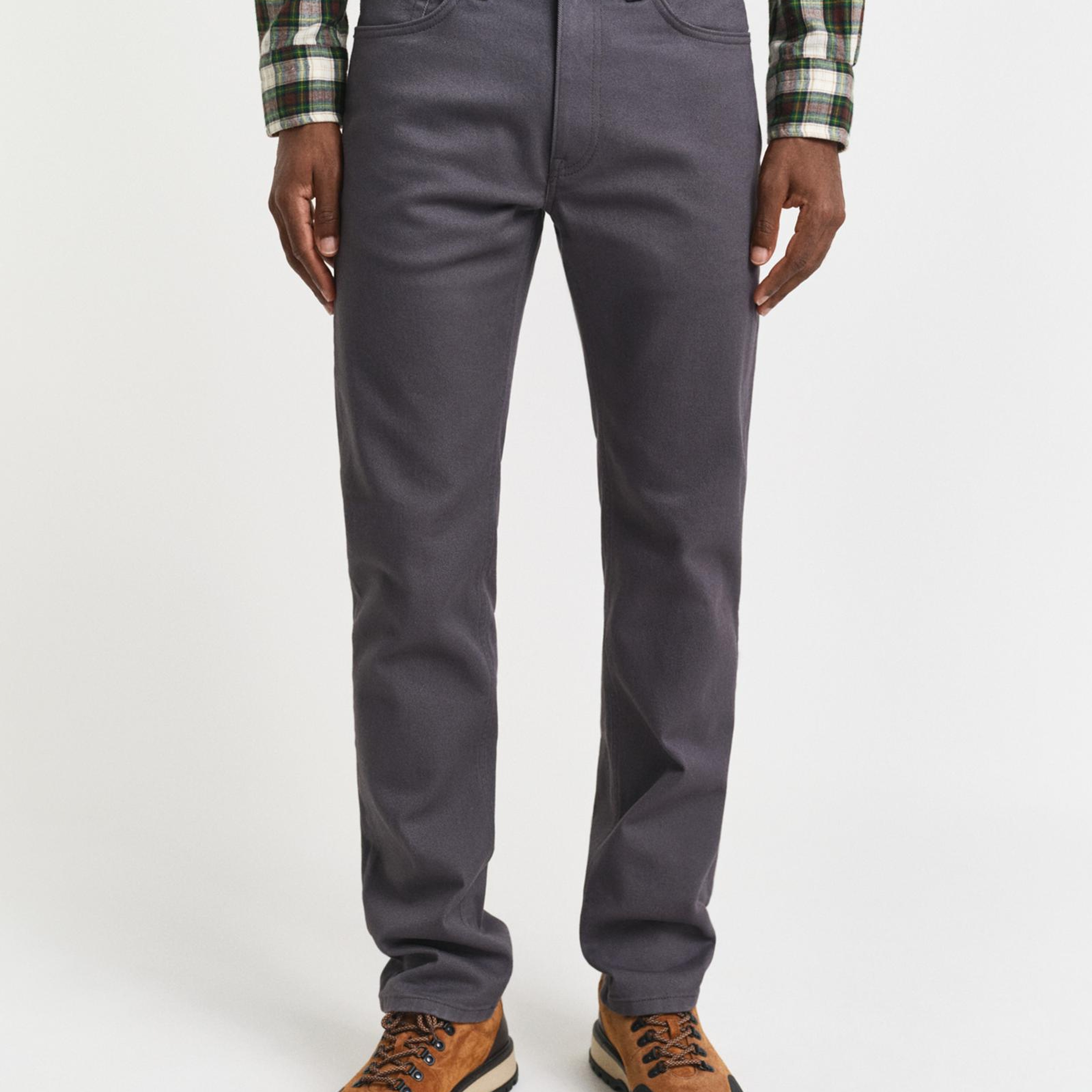 GANT Erkek Gri Regular Fit Soft Twill Jean
