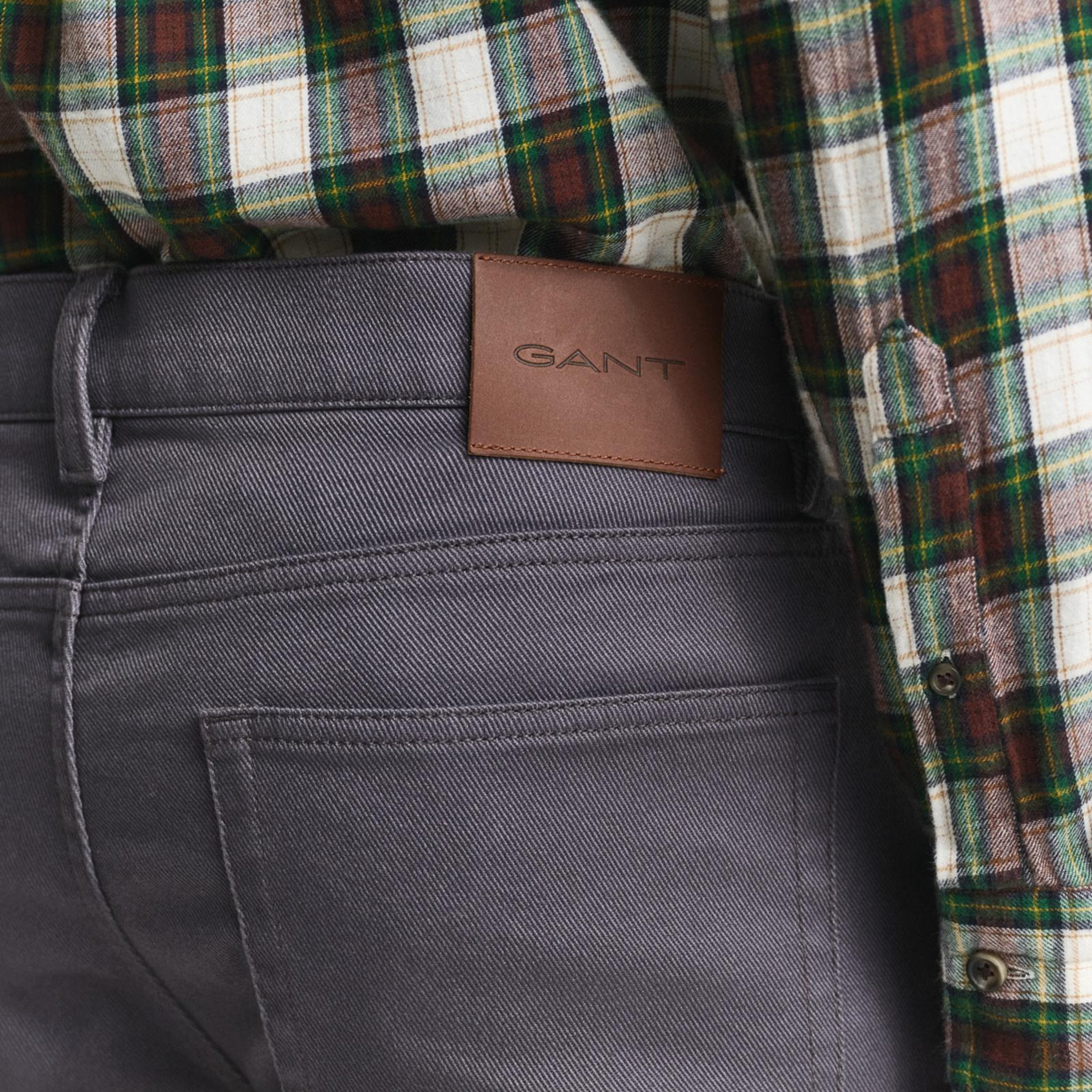 GANT Erkek Gri Regular Fit Soft Twill Jean