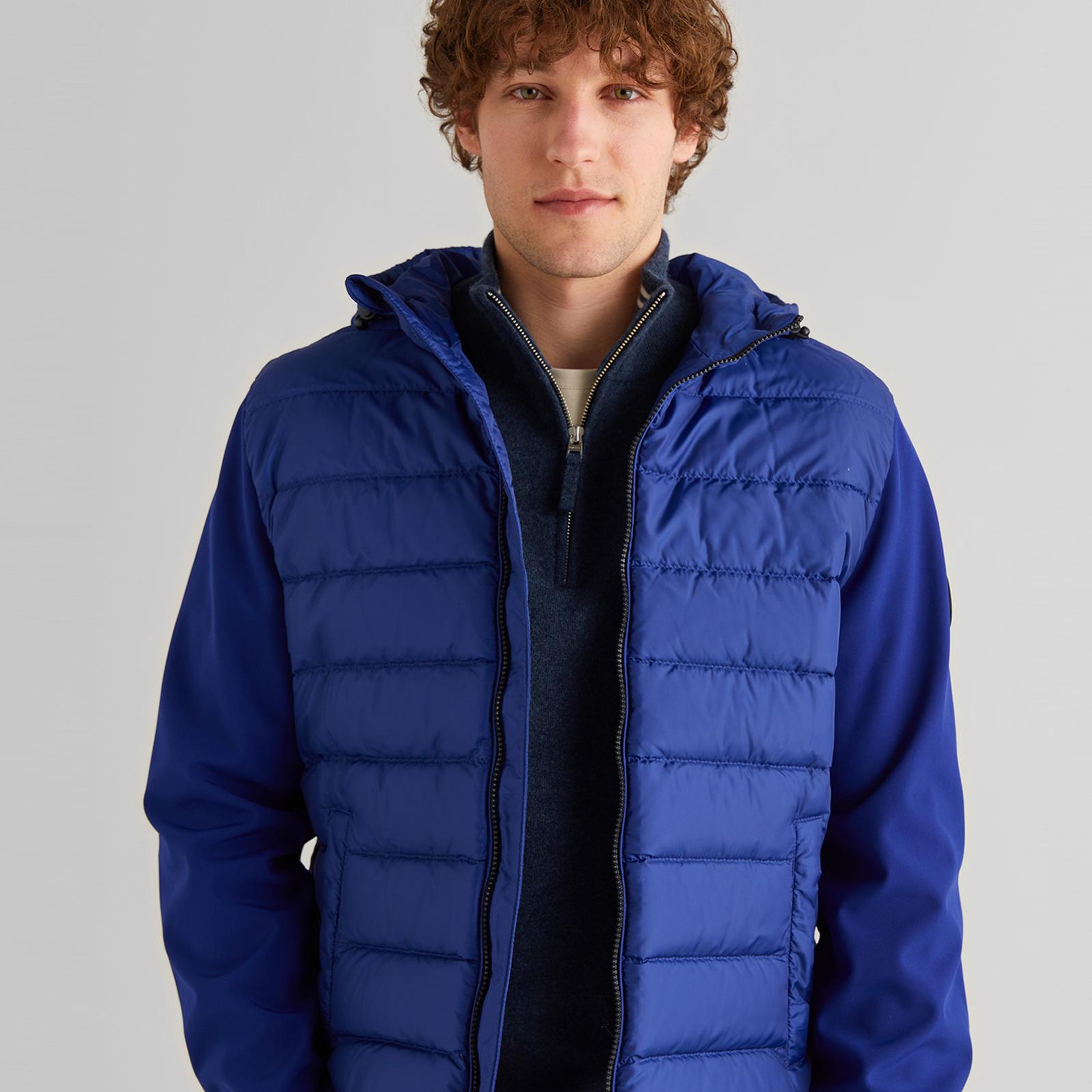 GANT Erkek Lacivert Kapüşonlu Kapitone Mont