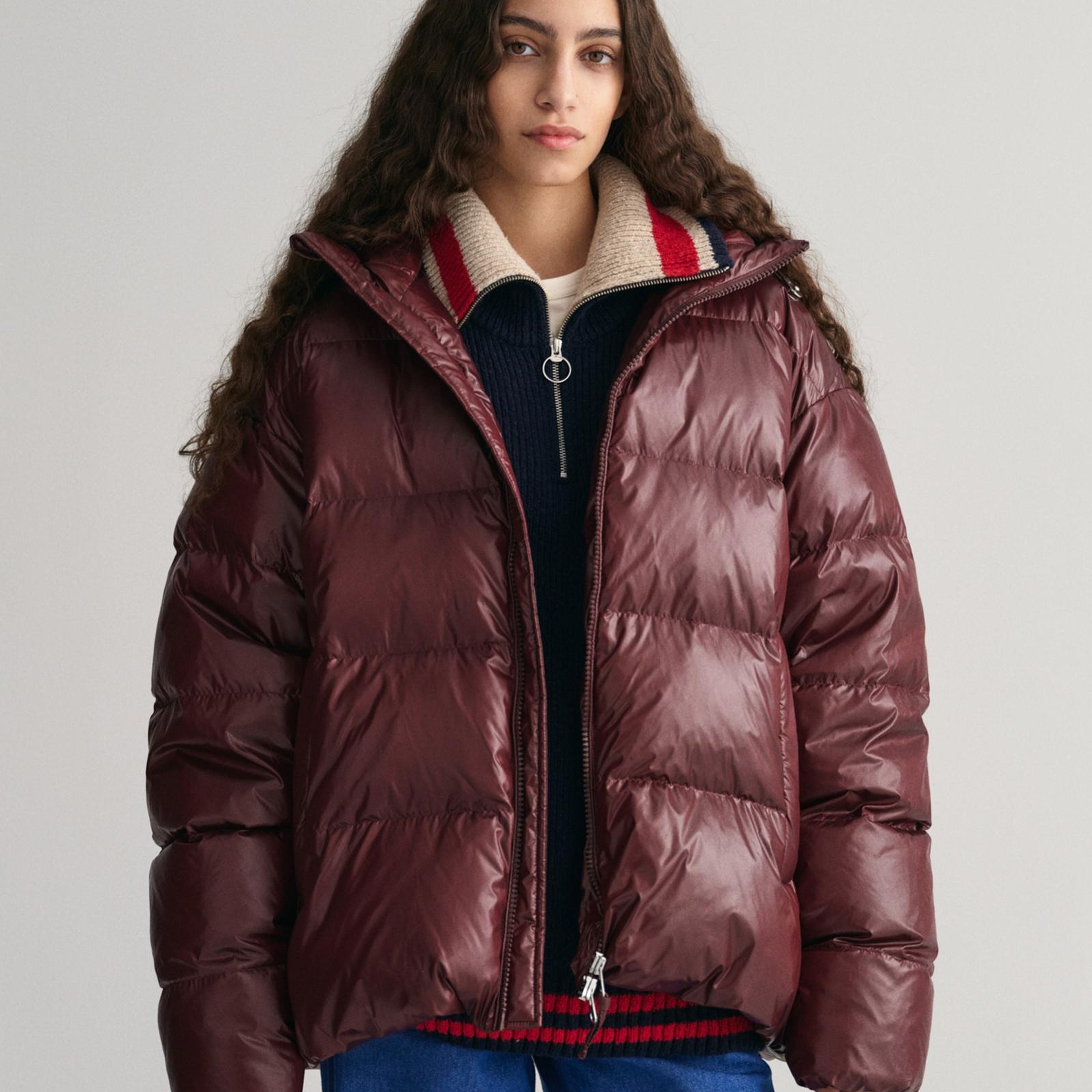 GANT Erkek Bordo Kapüşonlu Kaz Tüyü Mont