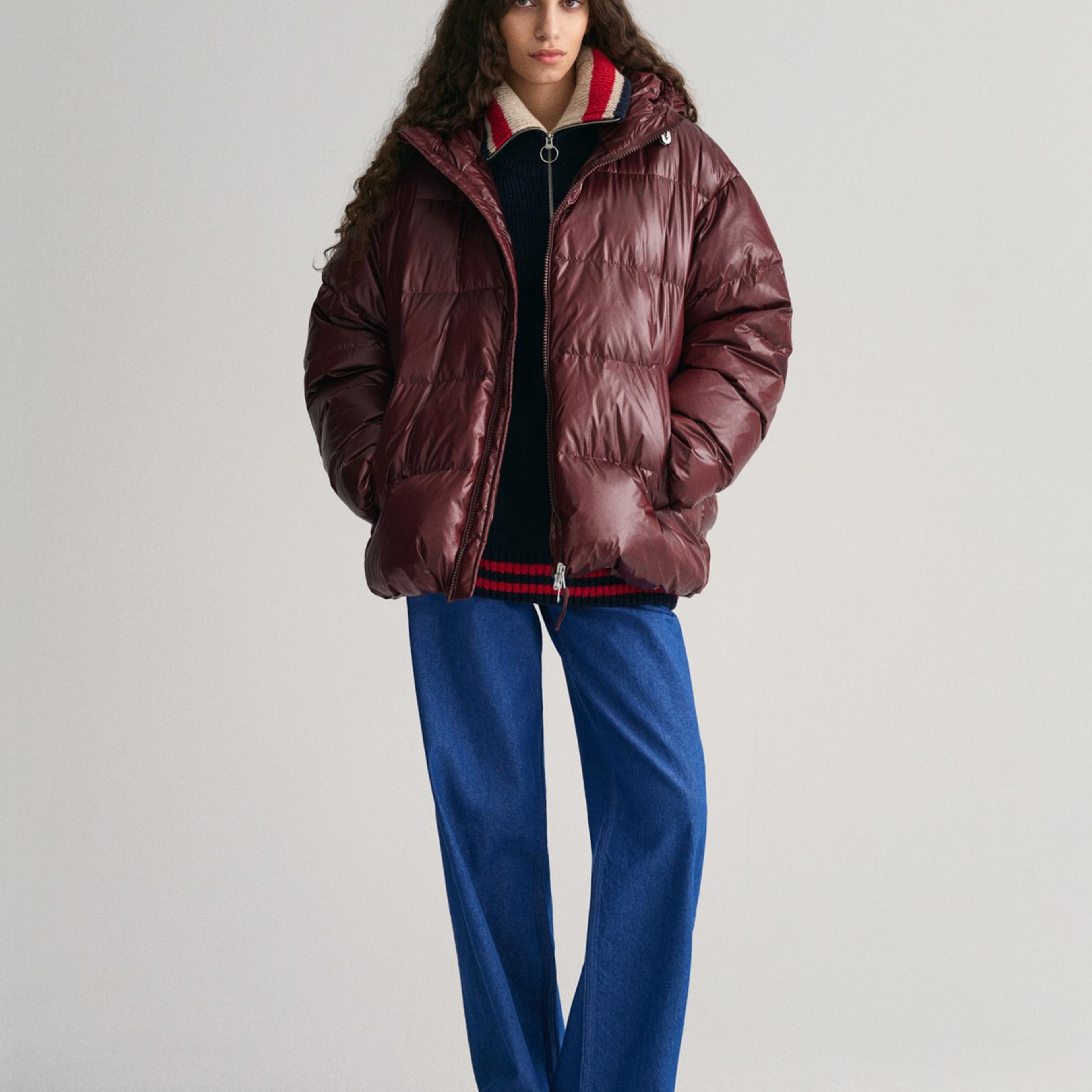 GANT Erkek Bordo Kapüşonlu Kaz Tüyü Mont