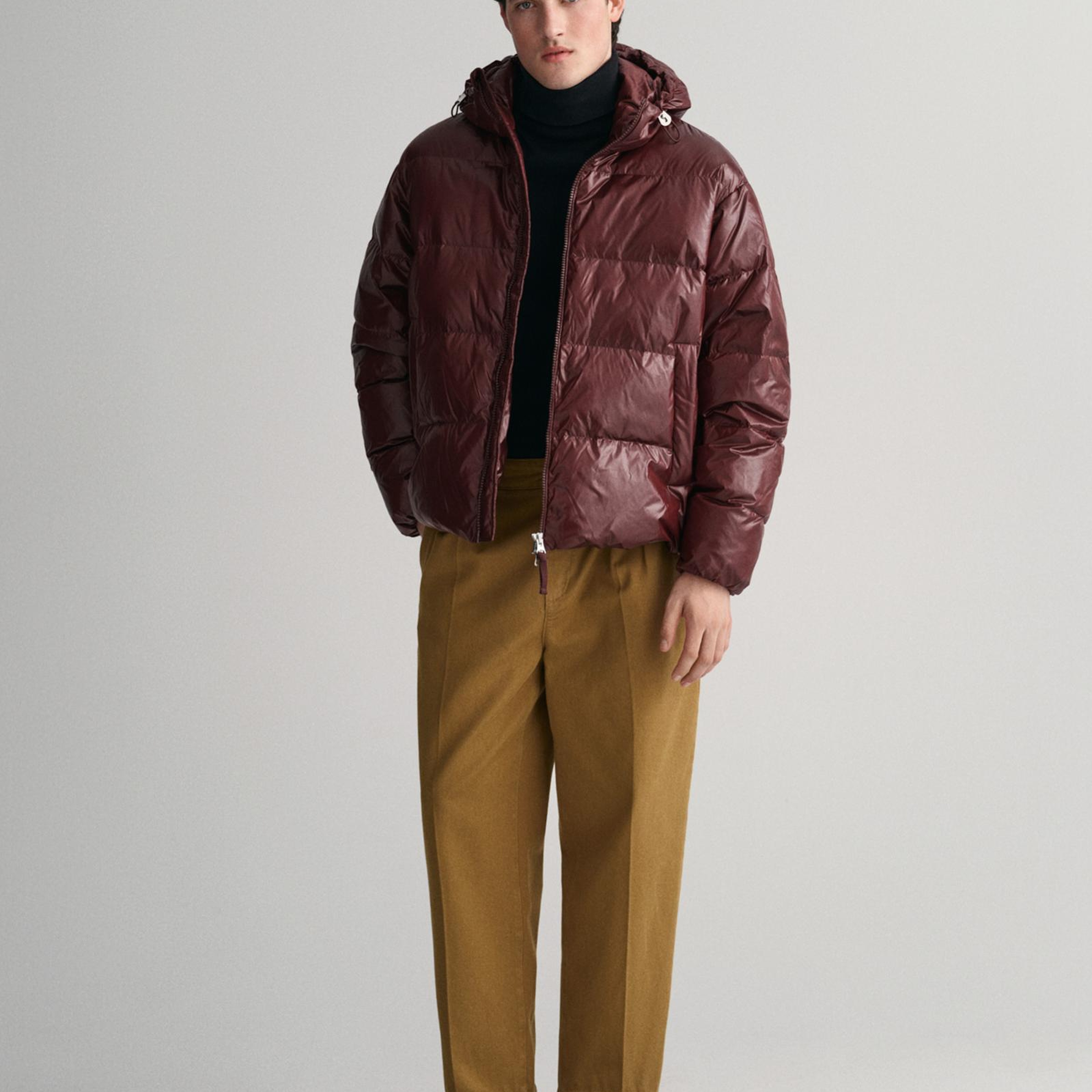 GANT Erkek Bordo Kapüşonlu Kaz Tüyü Mont