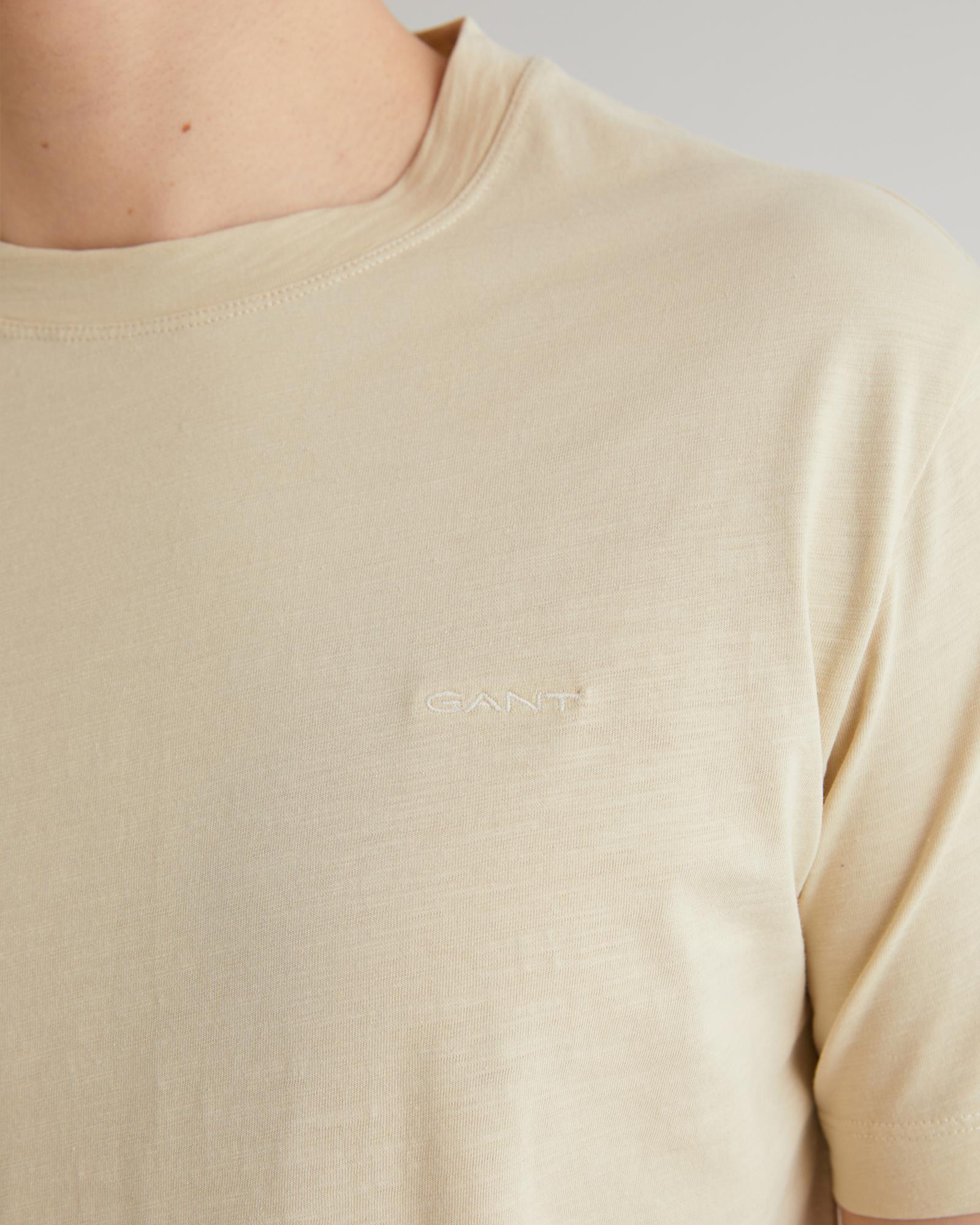 GANT Erkek Bej Regular Fit Bisiklet Yaka T-shirt