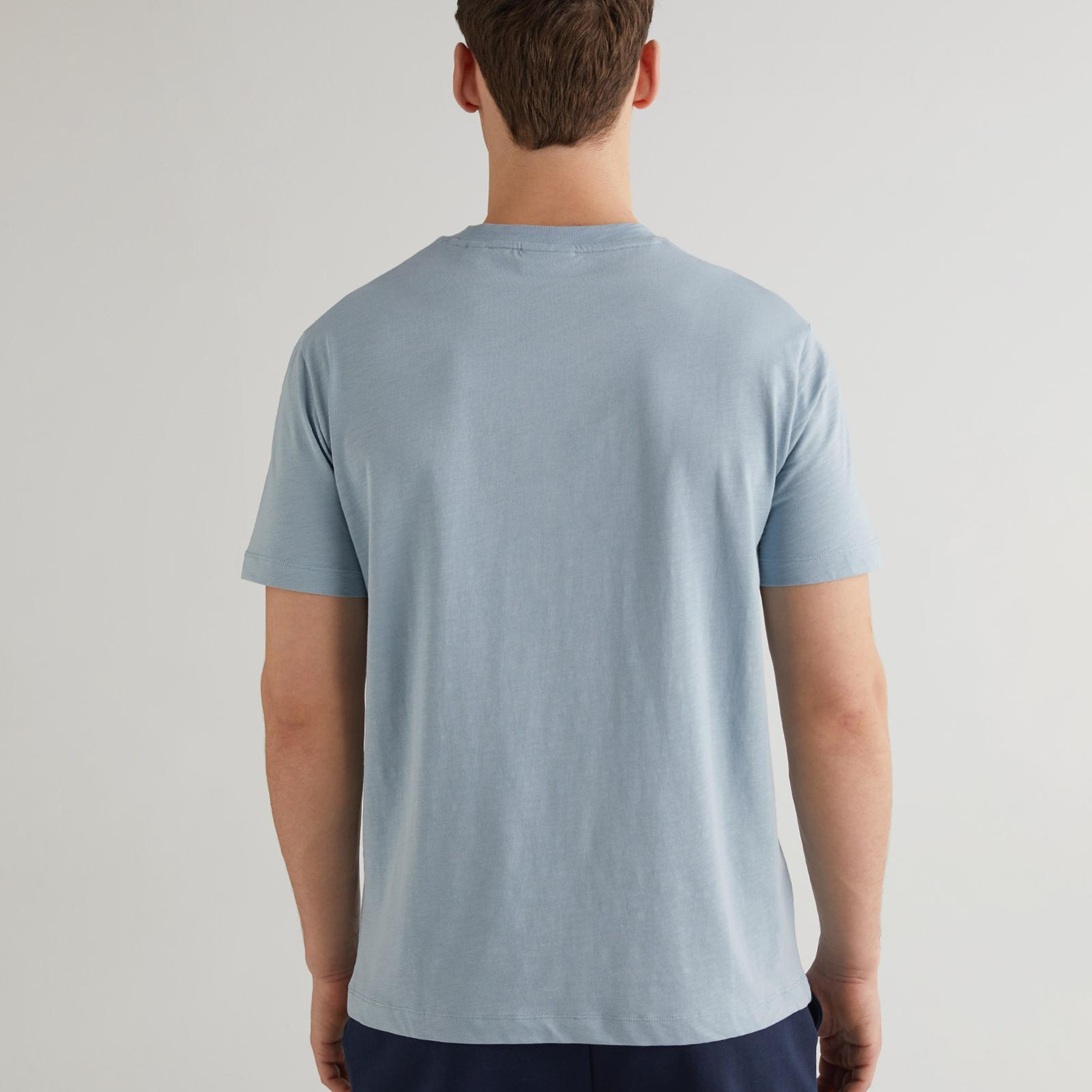 GANT Erkek Mavi Regular Fit T-Shirt