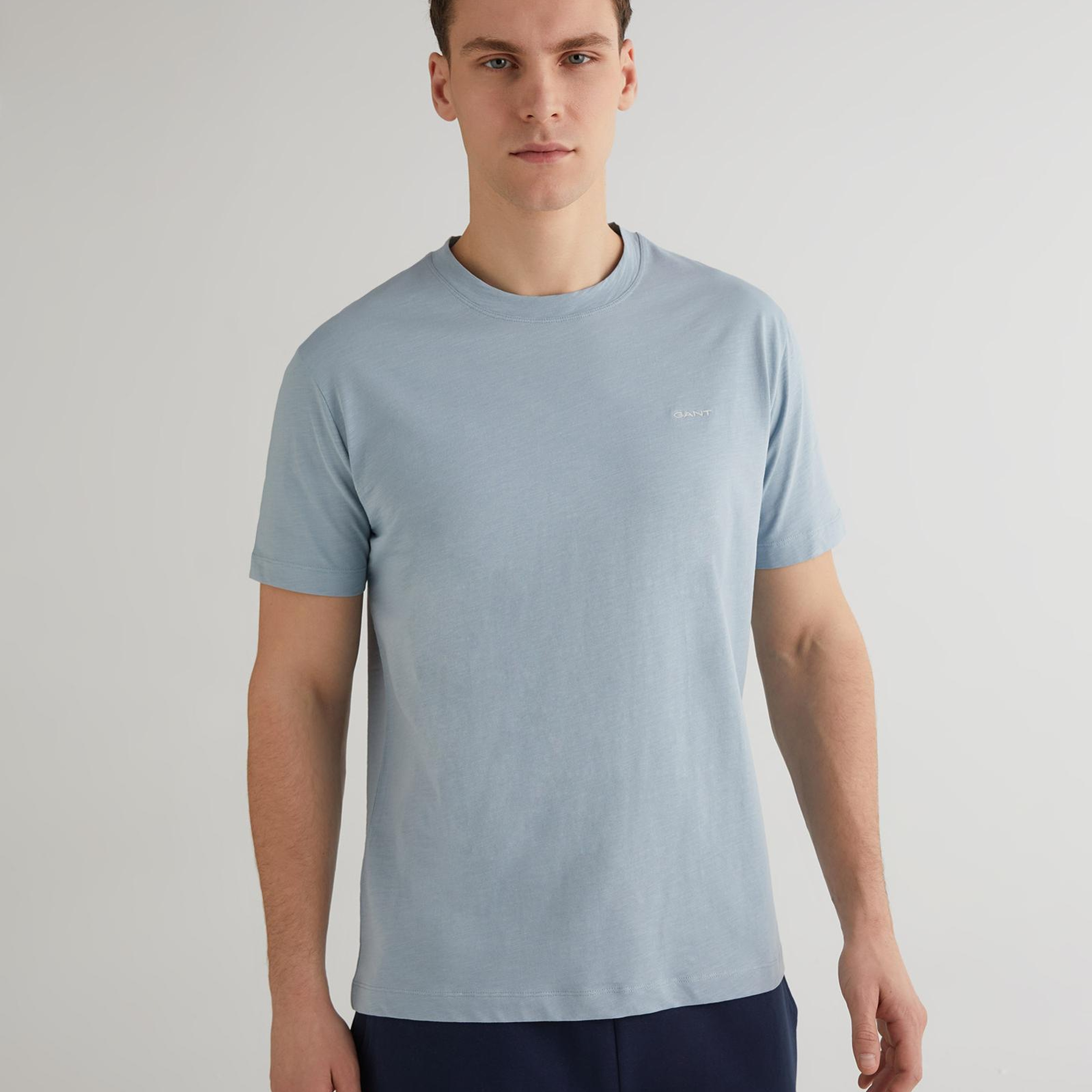 GANT Erkek Mavi Regular Fit T-Shirt
