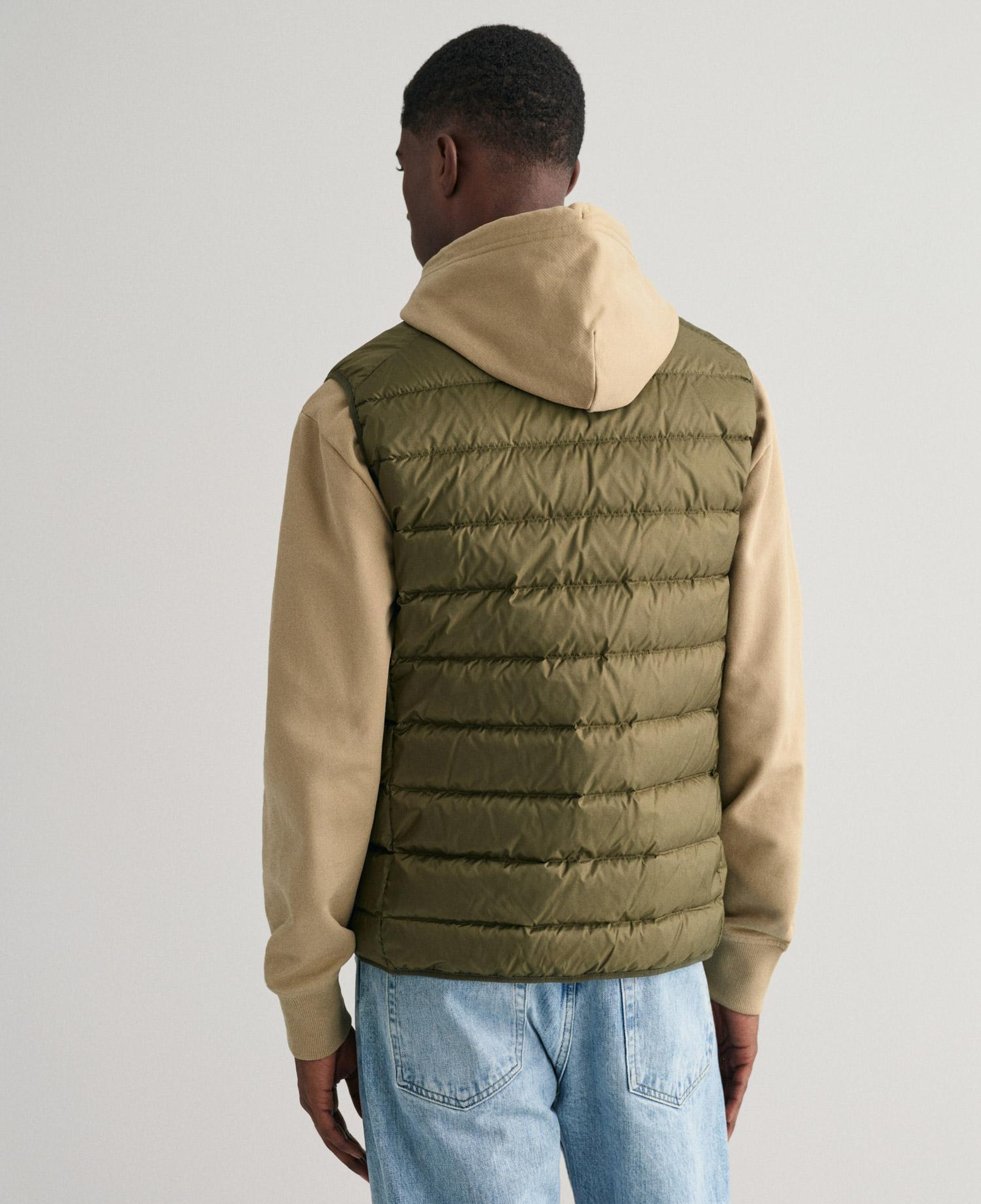 GANT Erkek Yeşil Dik Yaka Kapitone Yelek