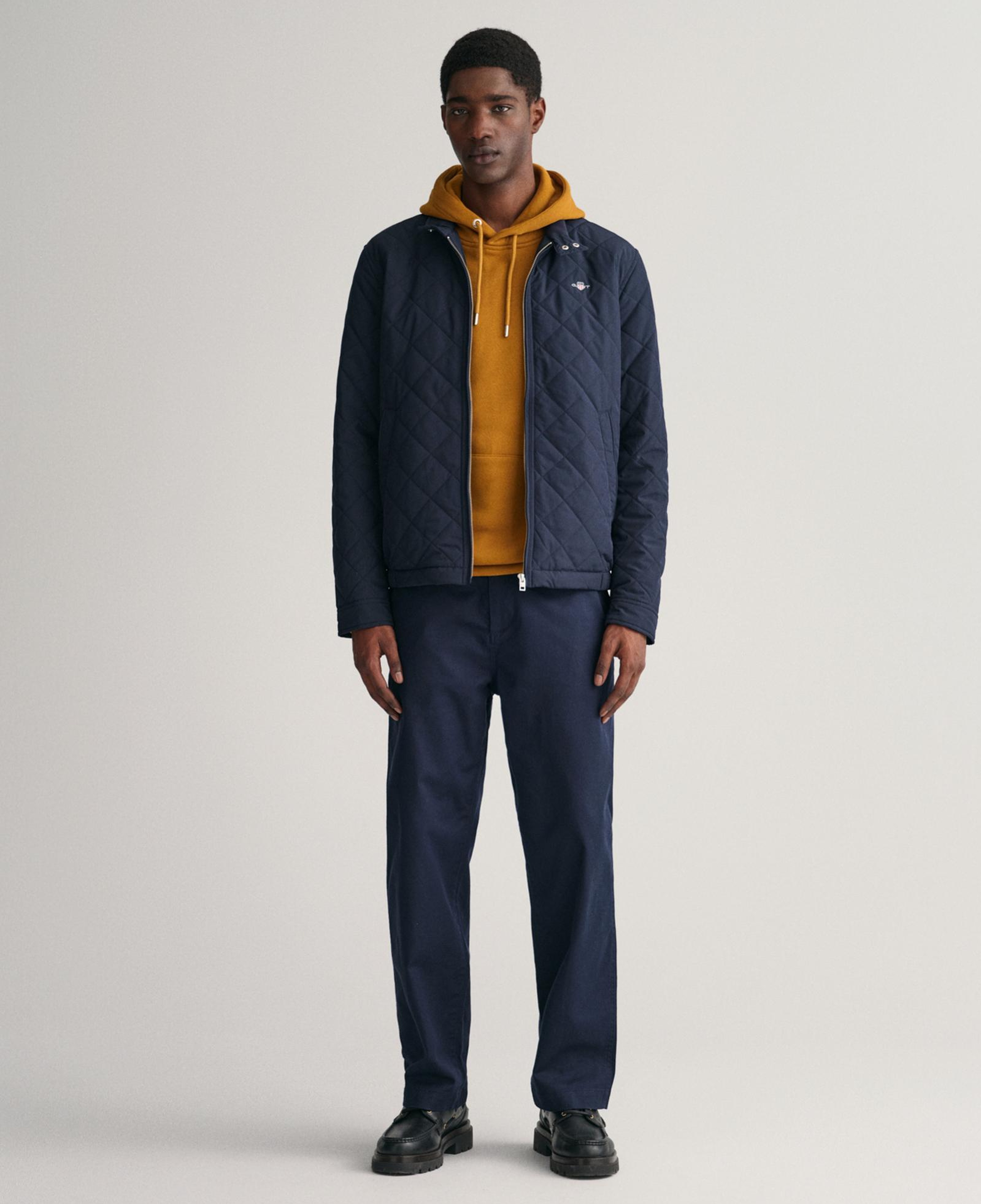 GANT Erkek Lacivert Dik Yaka Logolu Ceket