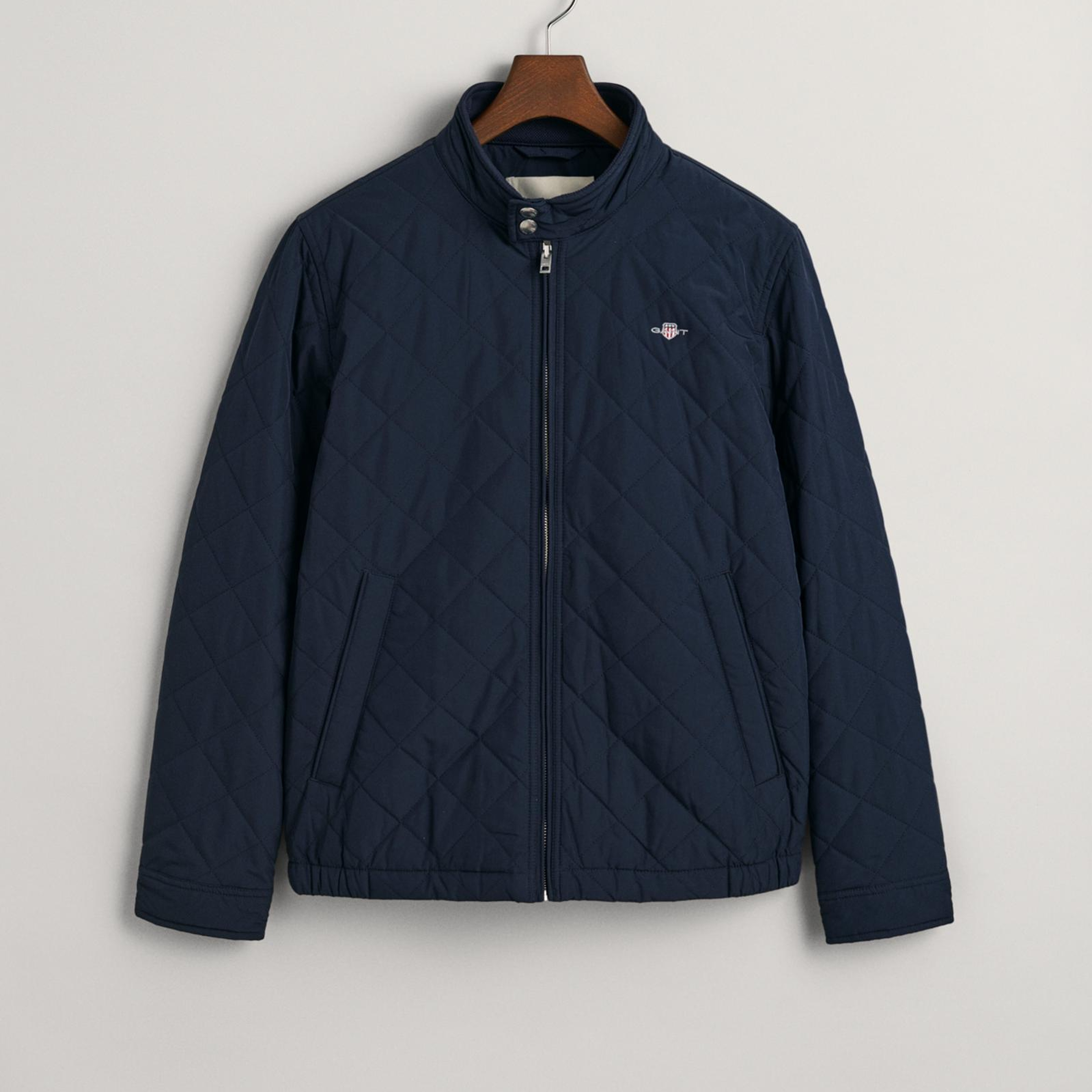 GANT Erkek Lacivert Dik Yaka Logolu Ceket