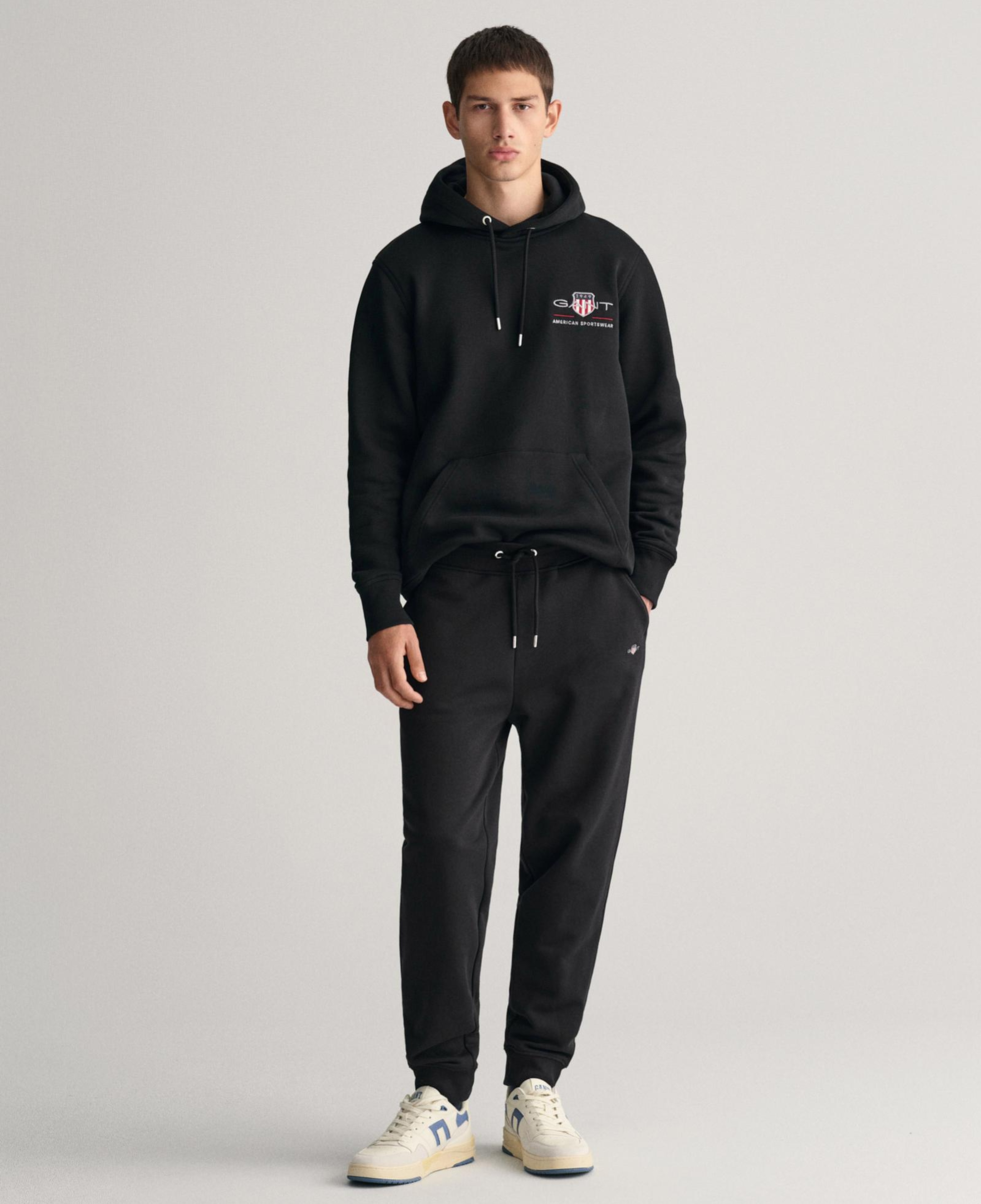 GANT Erkek Siyah Regular Fit Eşofman Altı