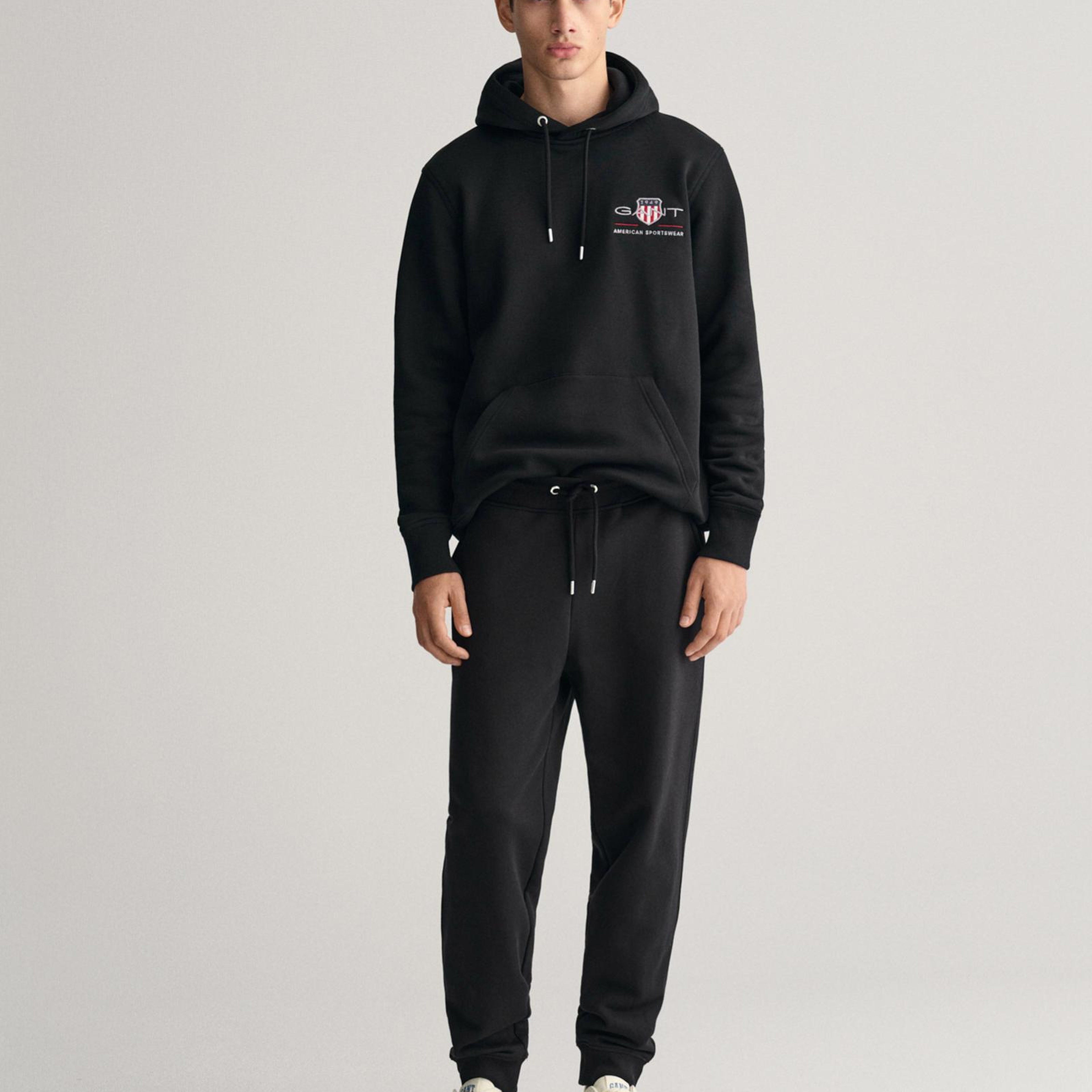 GANT Erkek Siyah Regular Fit Eşofman Altı