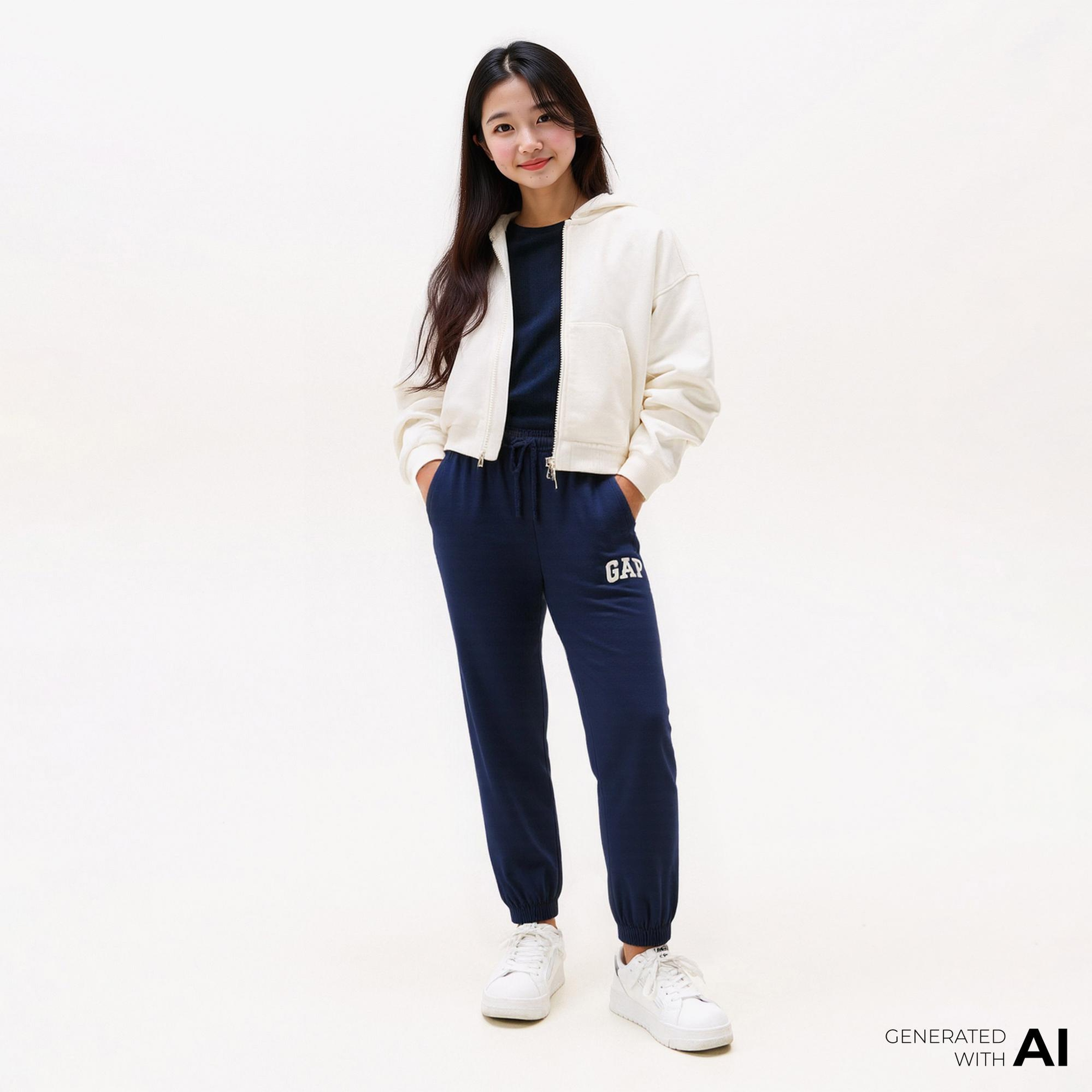 Gap V-Bas Heritage Çocuk Siyah Eşofman Altı