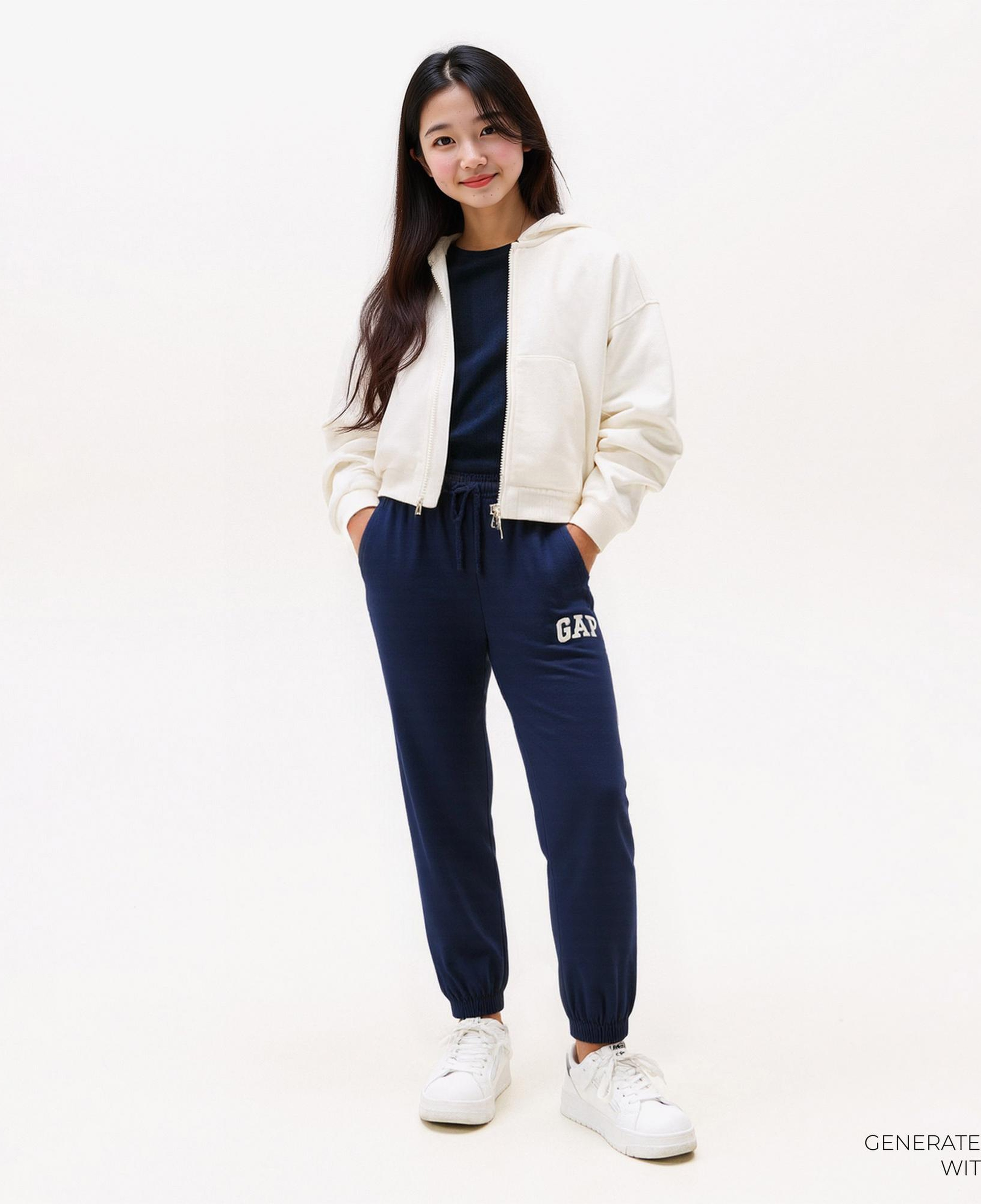 Gap V-Bas Heritage Çocuk Siyah Eşofman Altı