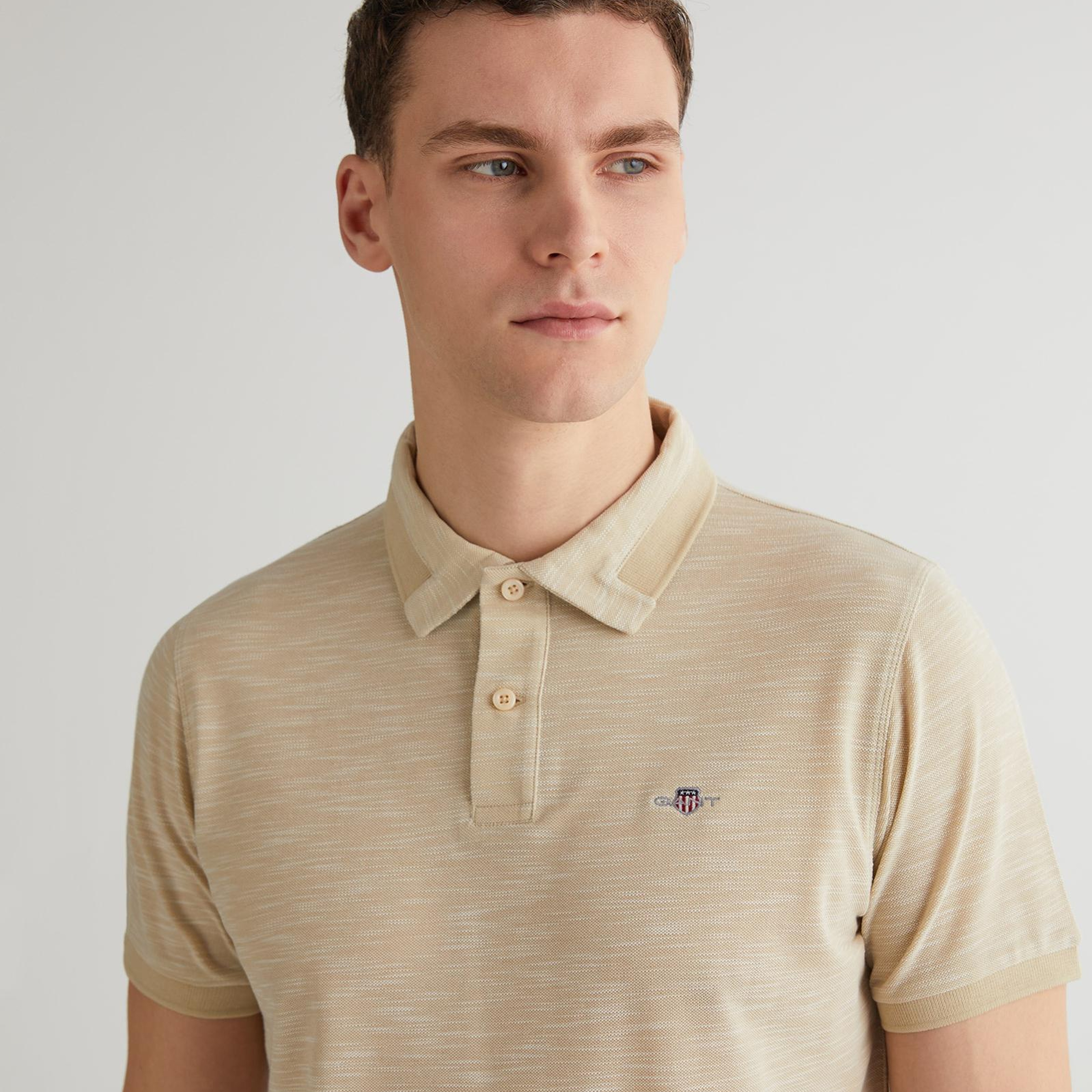 GANT Erkek Bej Regular Fit Polo