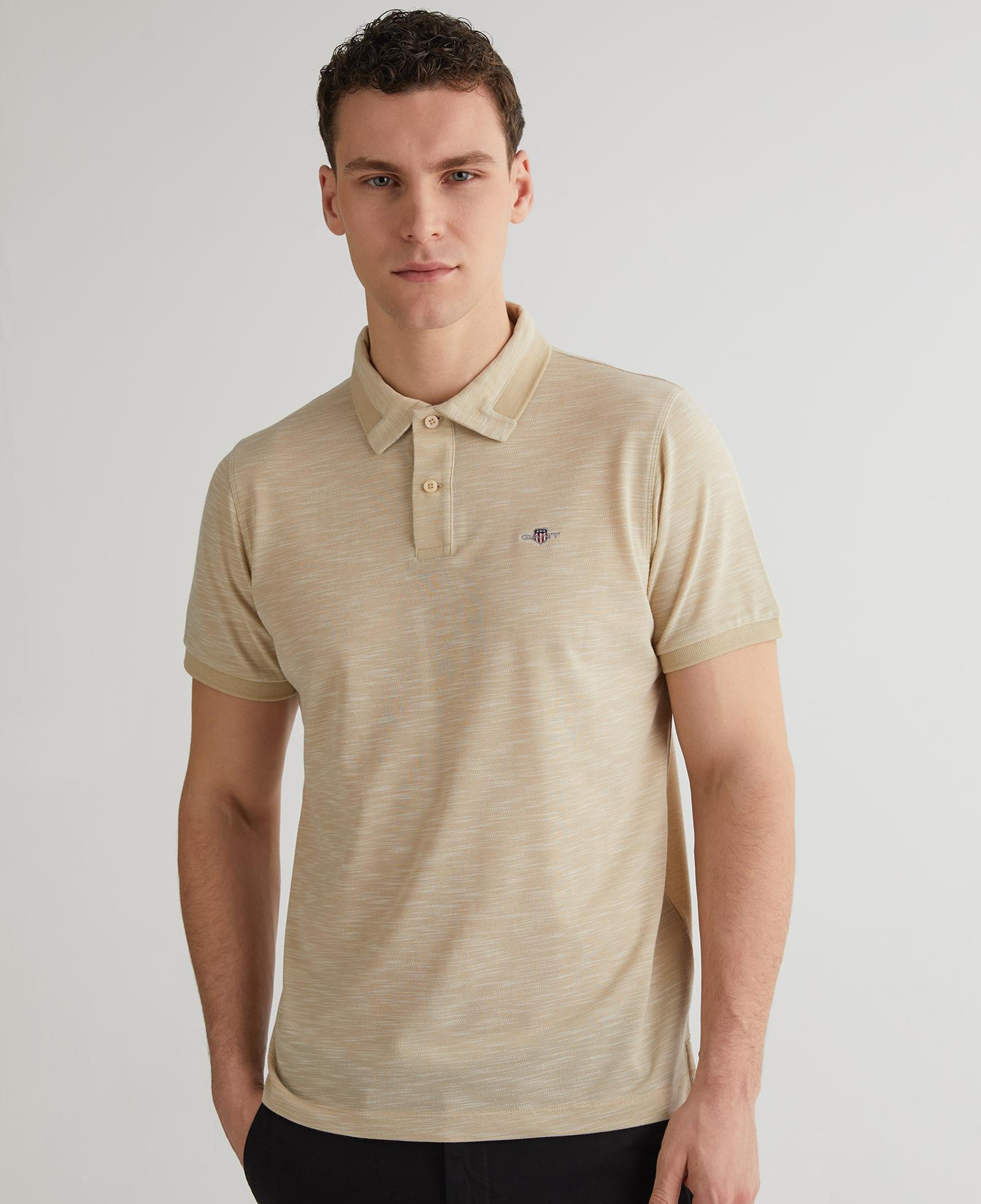 GANT Erkek Bej Regular Fit Polo