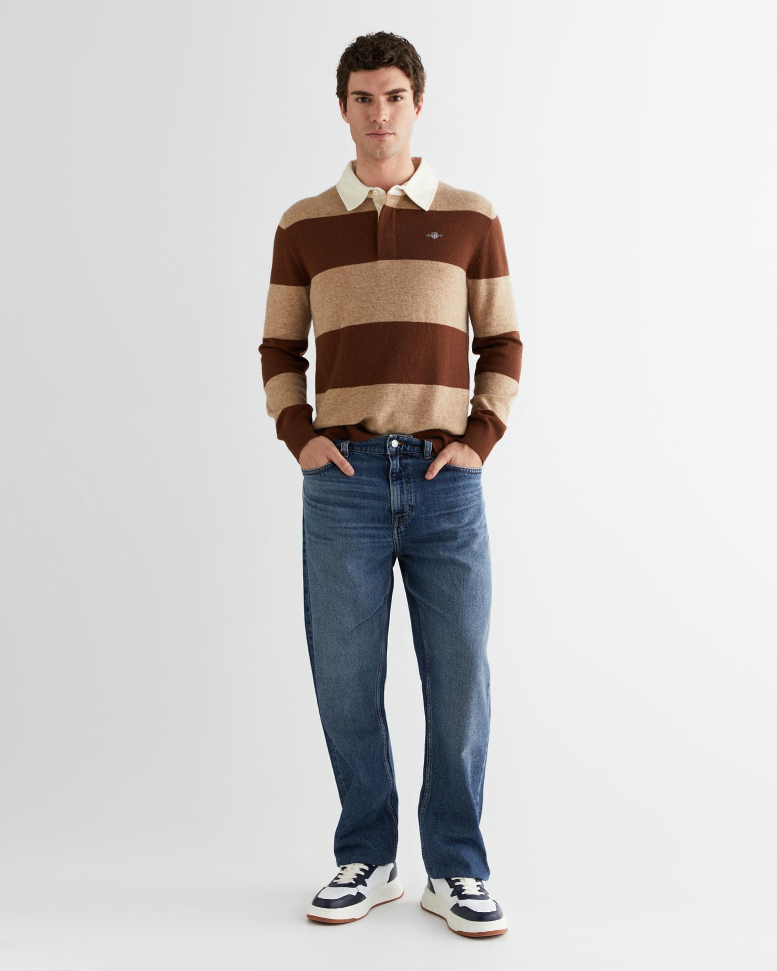GANT Erkek Lacivert Straight Fit Jean