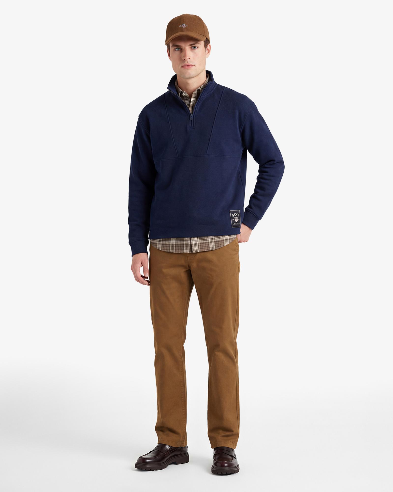 GANT Erkek Kahverengi Regular Fit Chino Pantolon