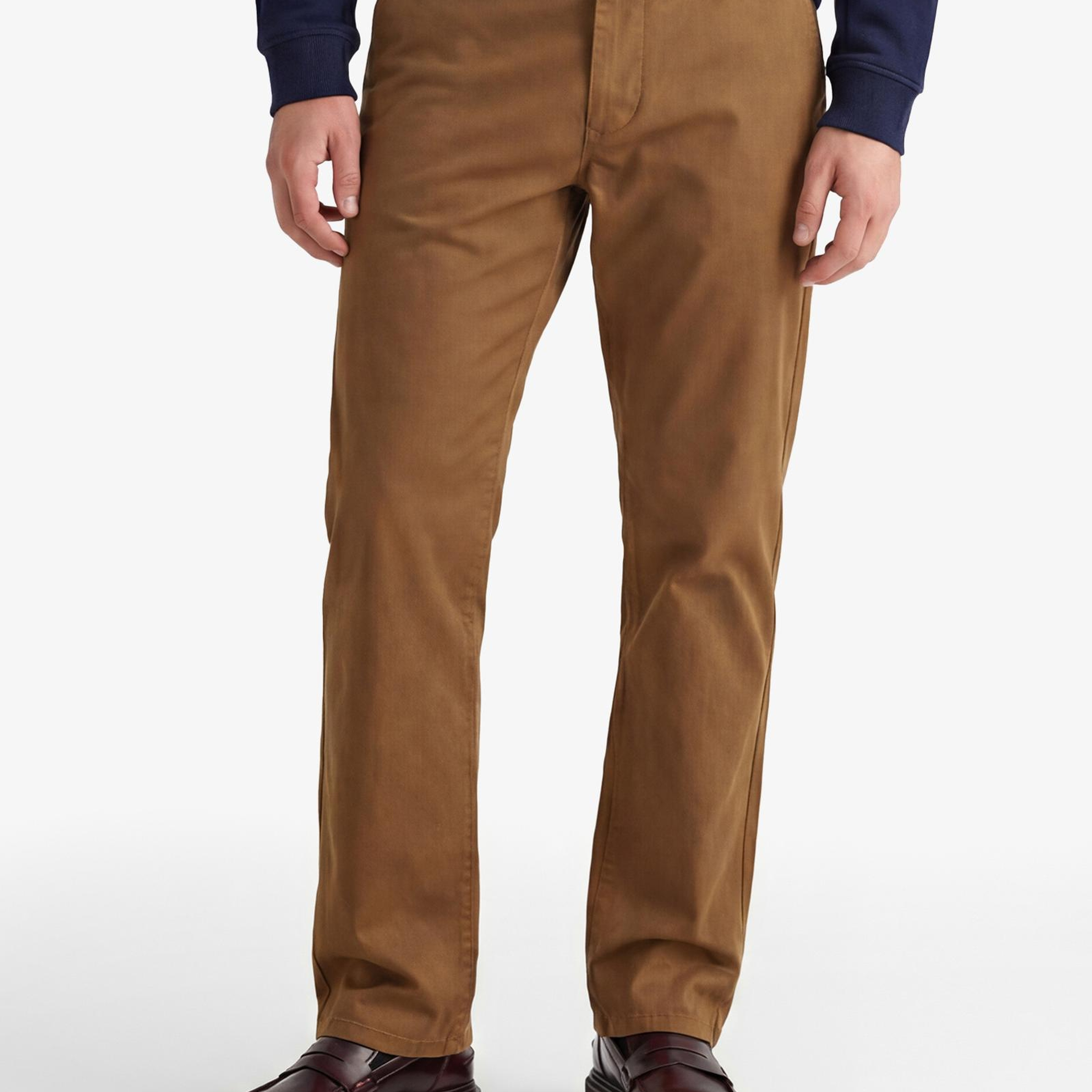 GANT Erkek Kahverengi Regular Fit Chino Pantolon