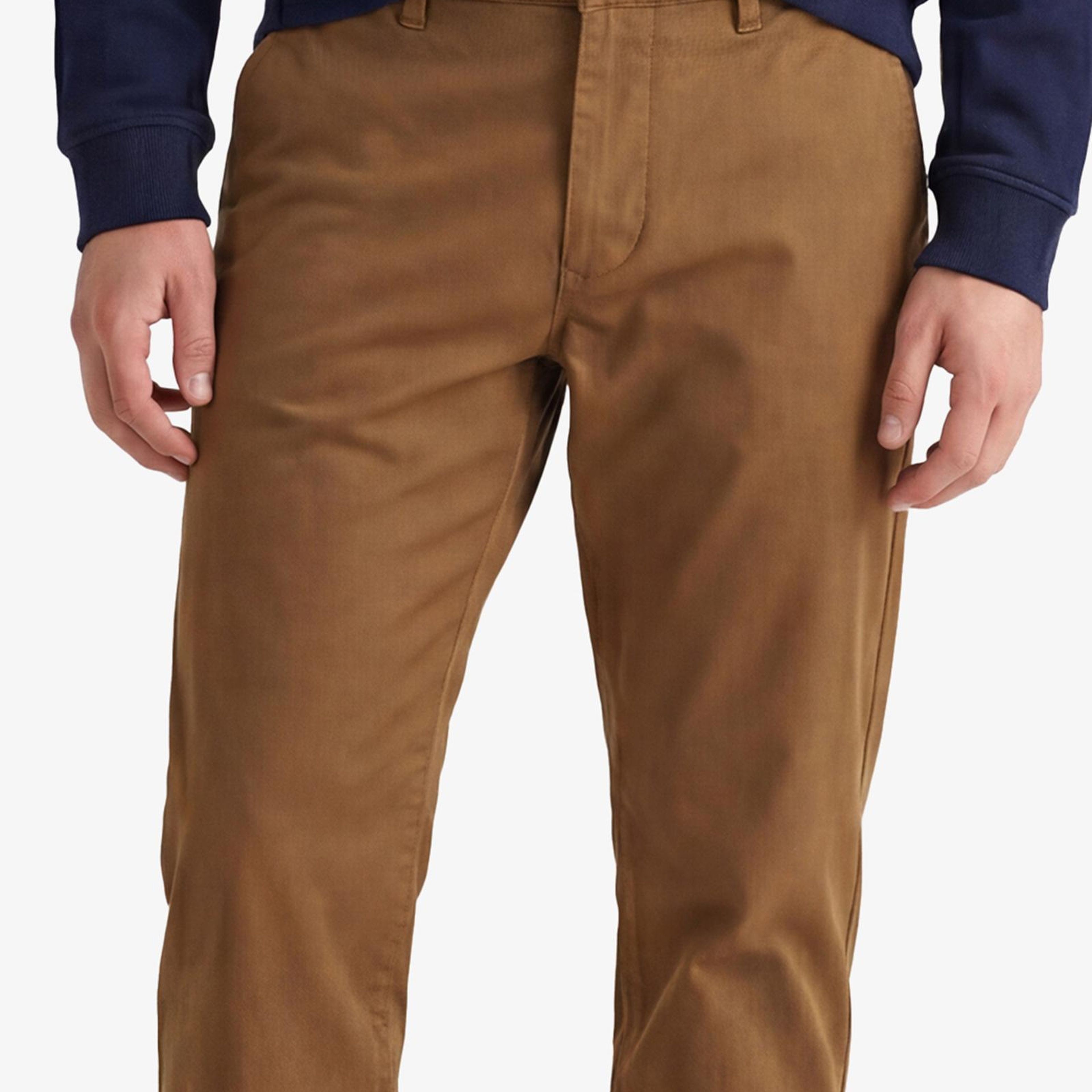 GANT Erkek Kahverengi Regular Fit Chino Pantolon