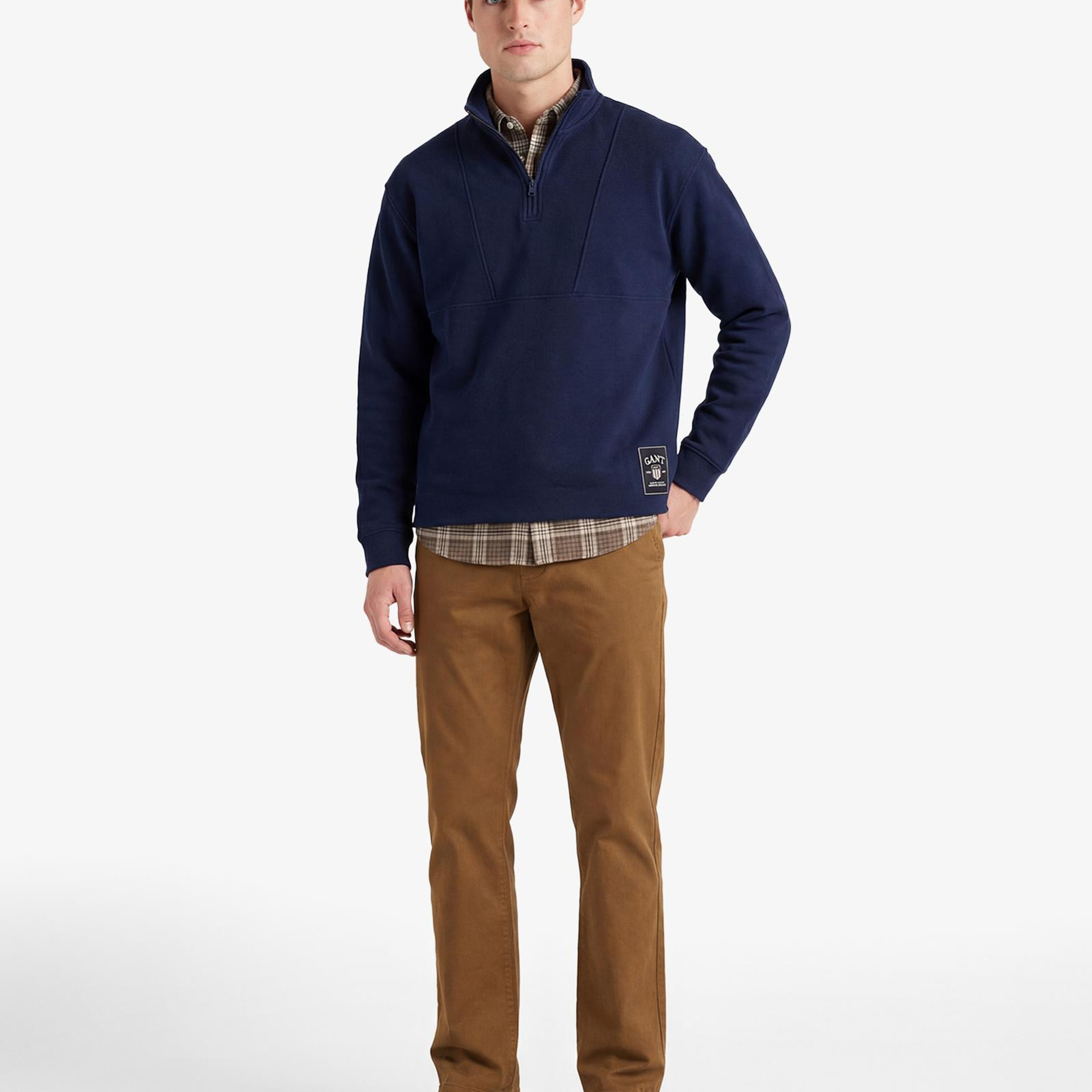 GANT Erkek Kahverengi Regular Fit Chino Pantolon