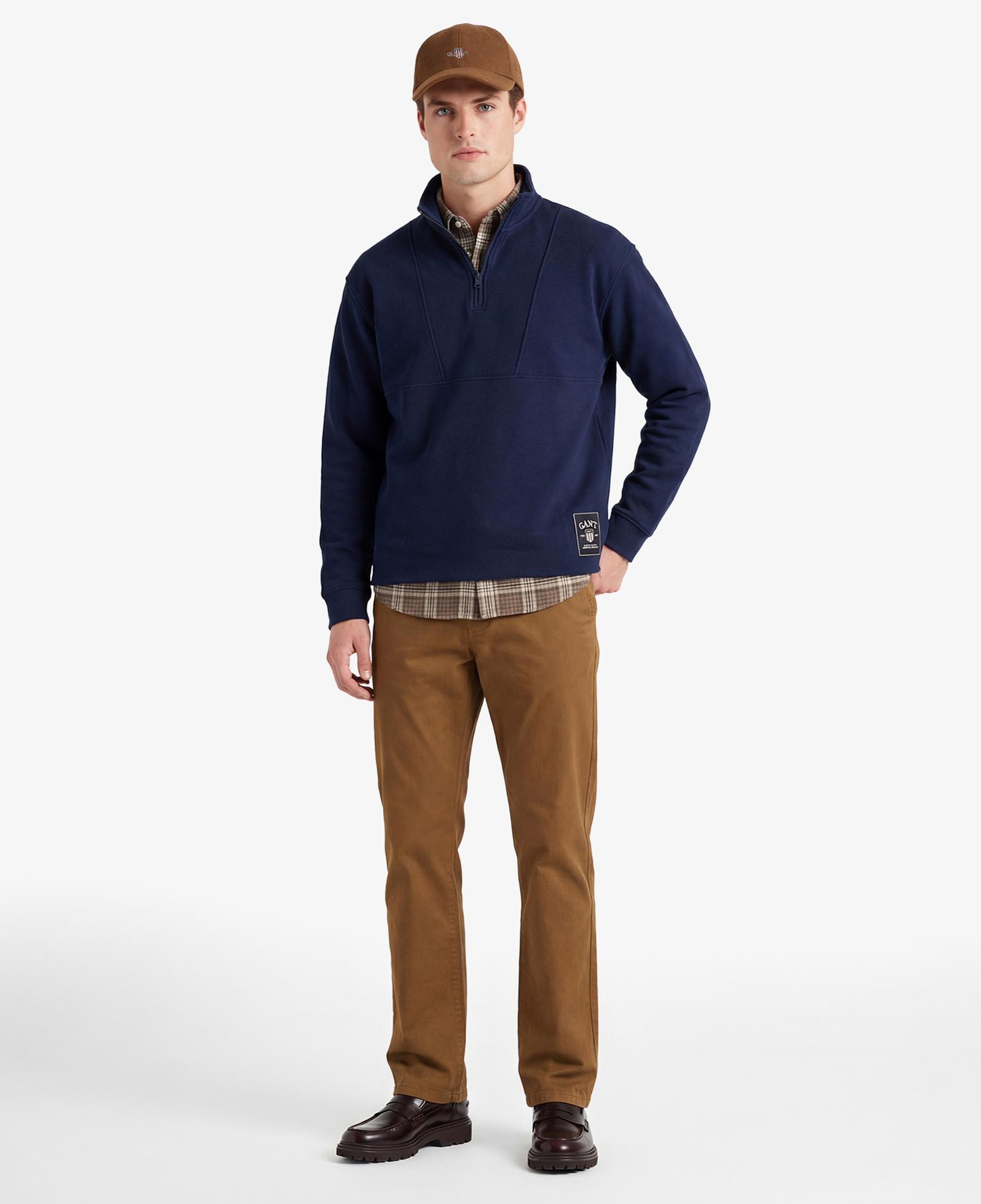 GANT Erkek Kahverengi Regular Fit Chino Pantolon