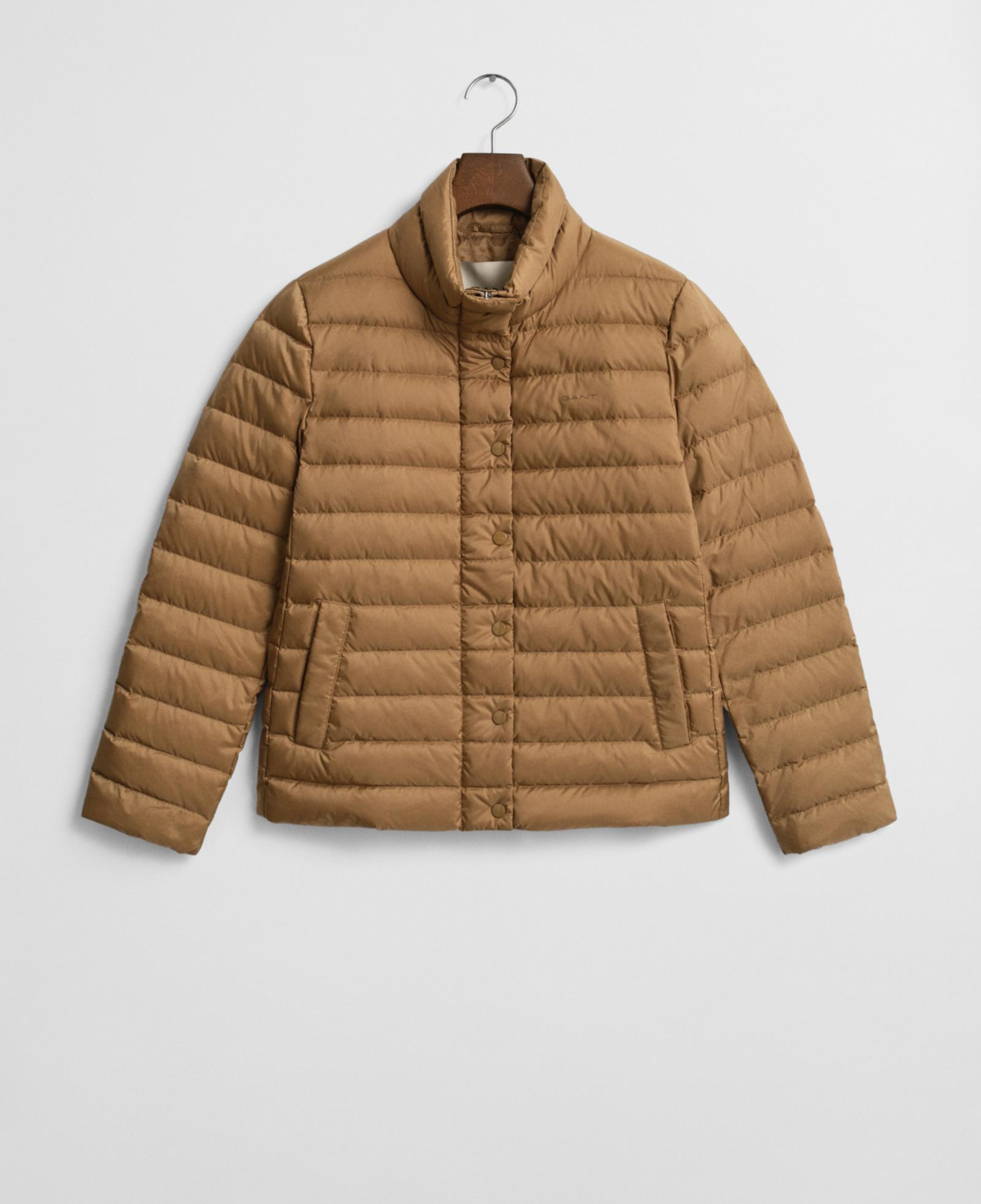 GANT Kadın Kahverengi Regular Fit Dik Yaka Kaz Tüyü Mont