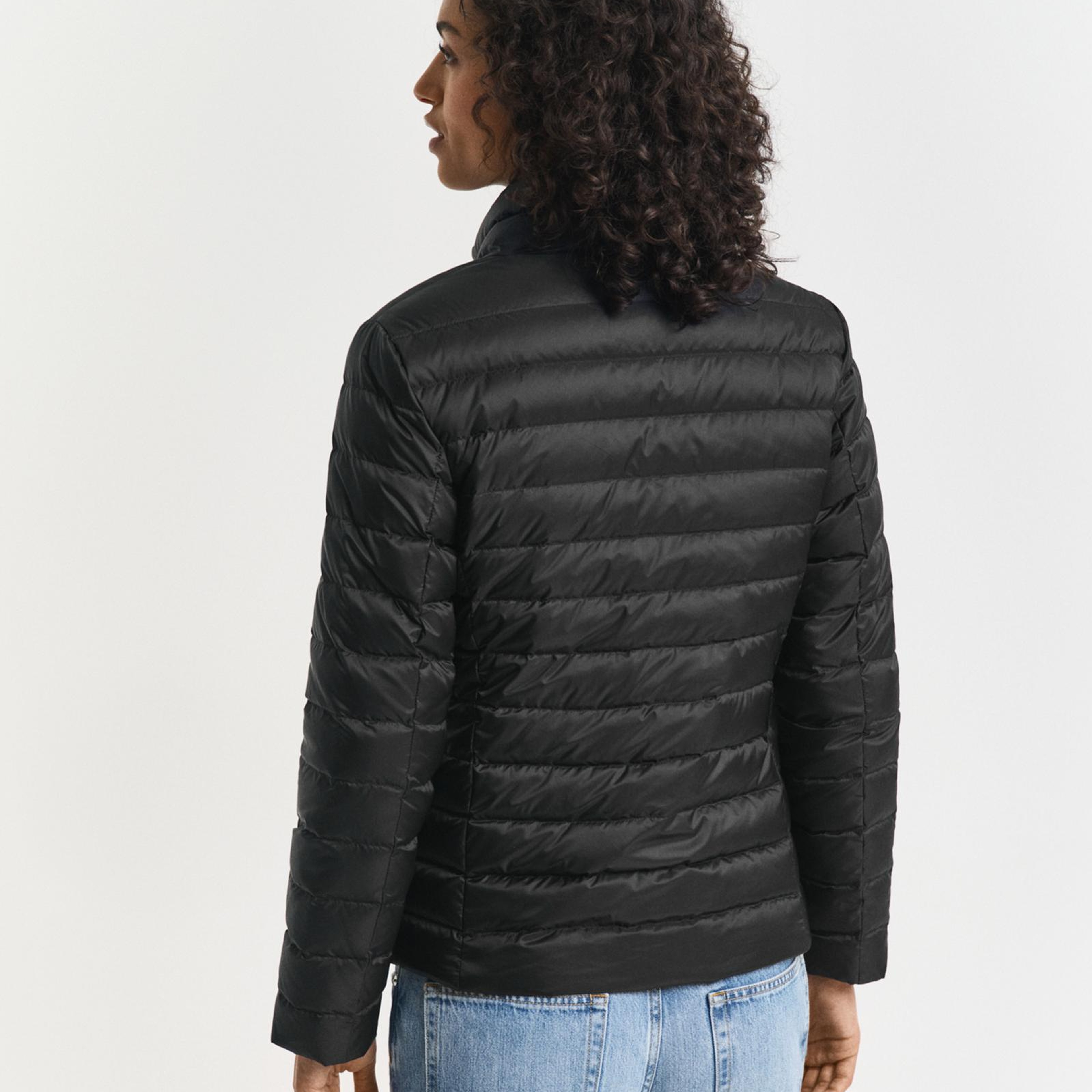 GANT Kadın Siyah Regular Fit Dik Yaka Kaz Tüyü Mont