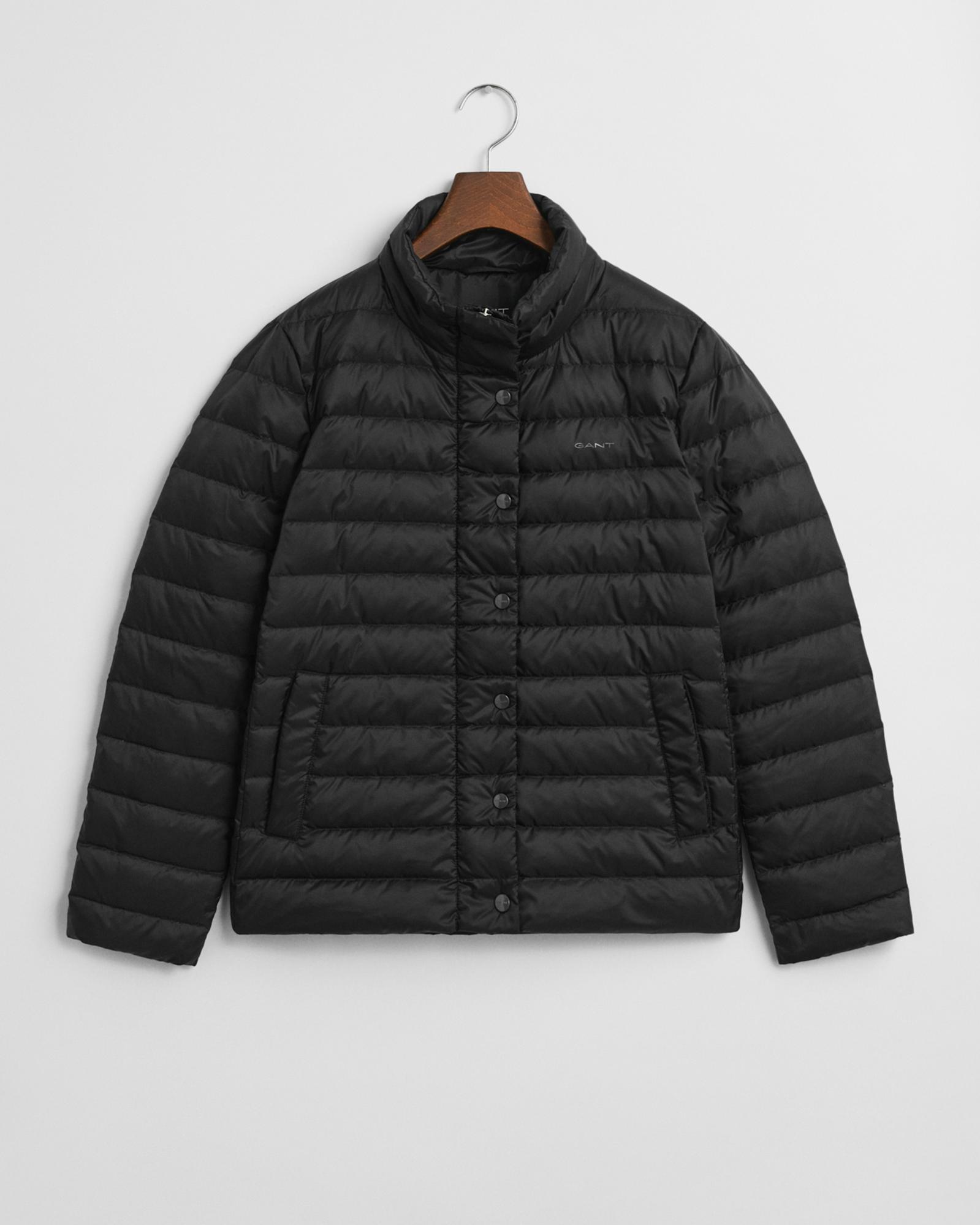 GANT Kadın Siyah Regular Fit Dik Yaka Kaz Tüyü Mont