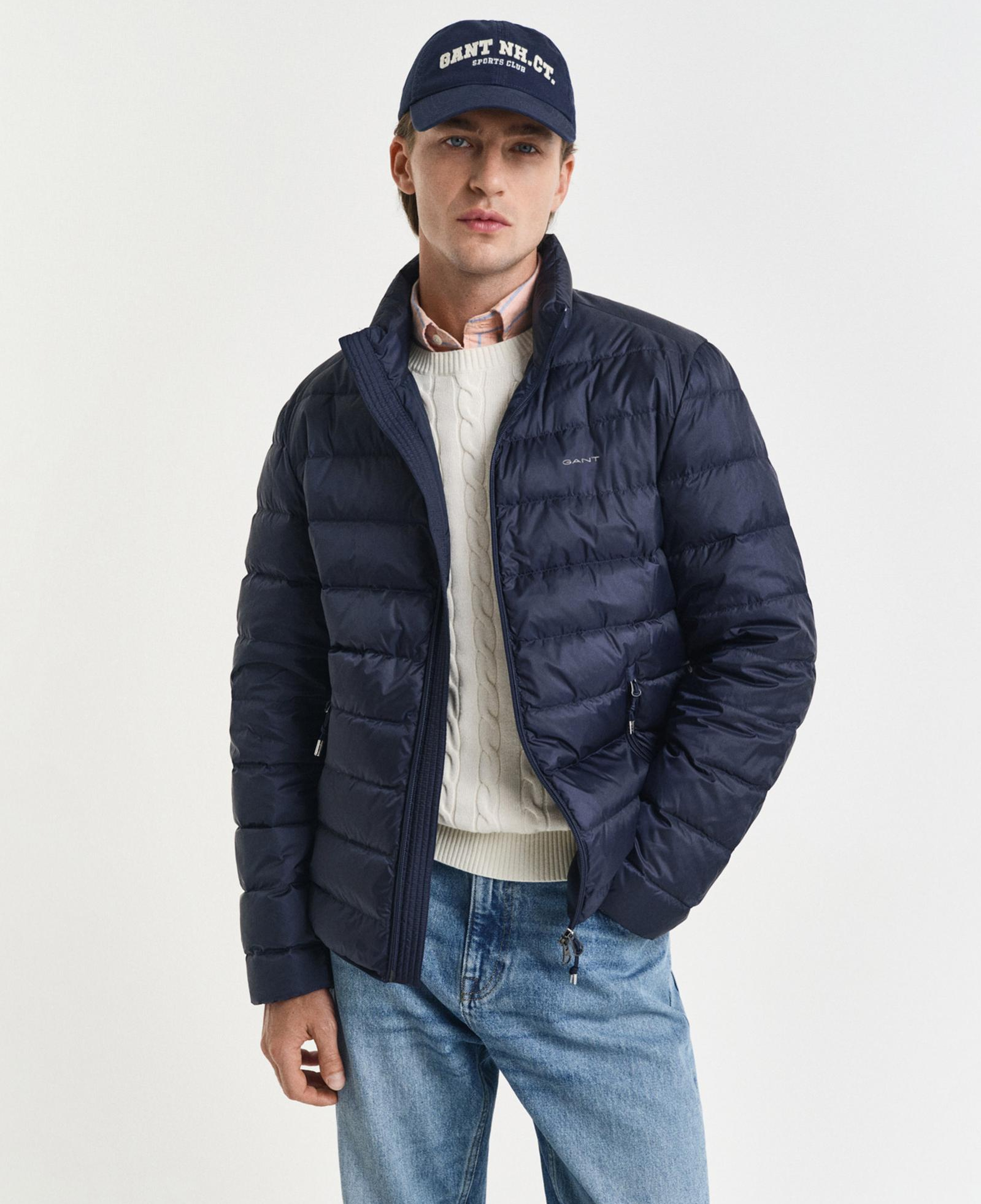 GANT Erkek Lacivert Regular Fit Dik Yaka Kaz Tüyü Mont