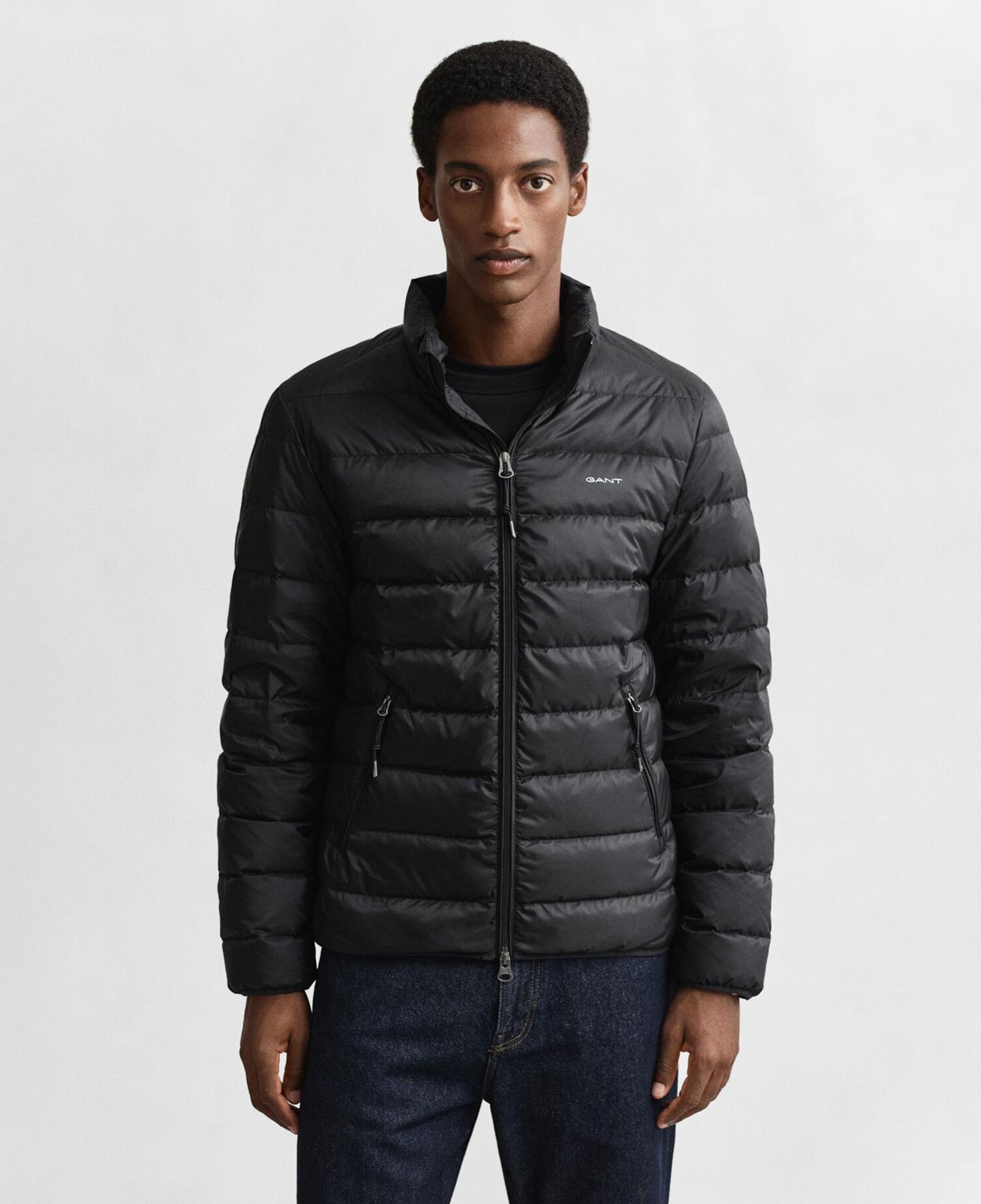 GANT Erkek Siyah Regular Fit Dik Yaka Kaz Tüyü Mont