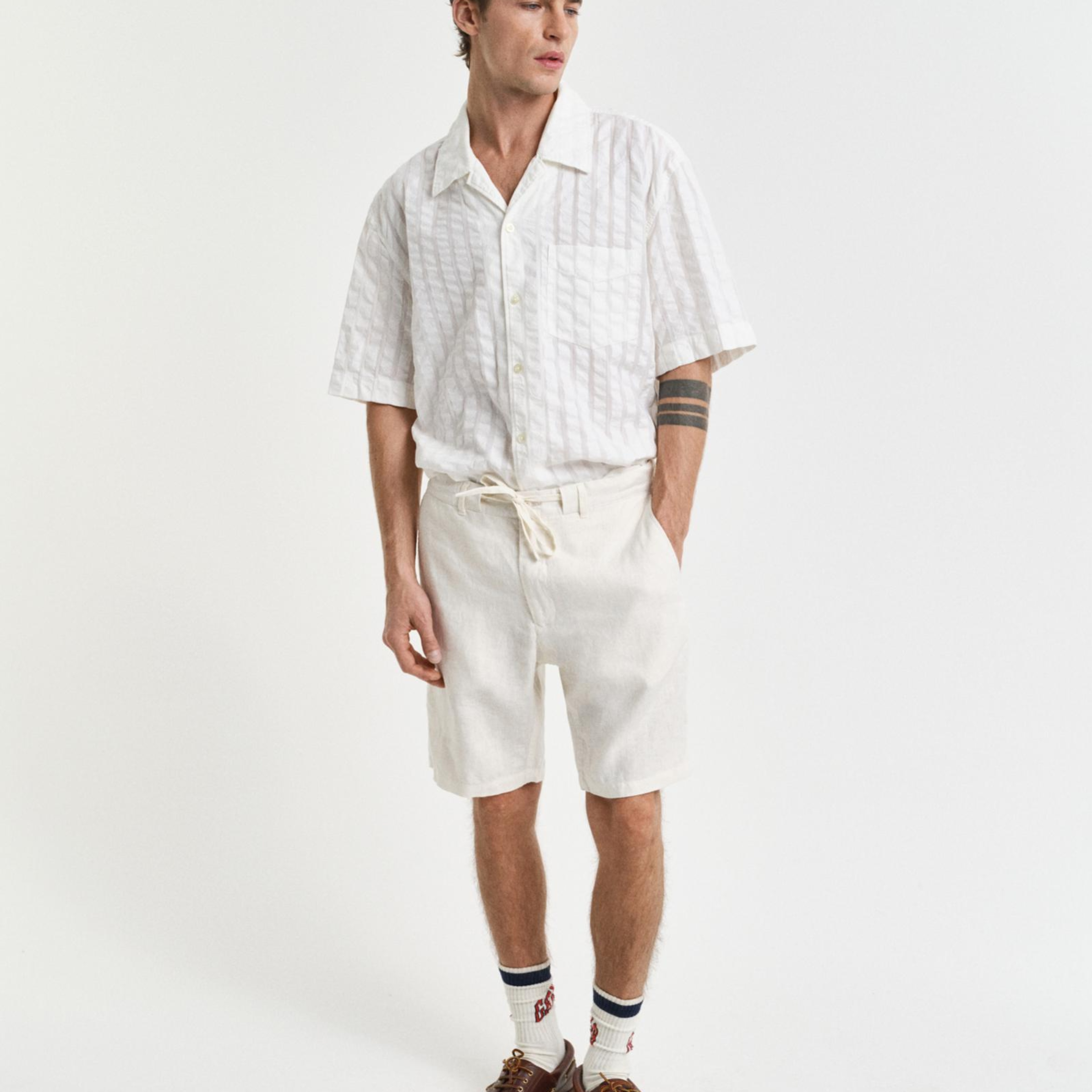 GANT Erkek Krem Relaxed Fit Şort