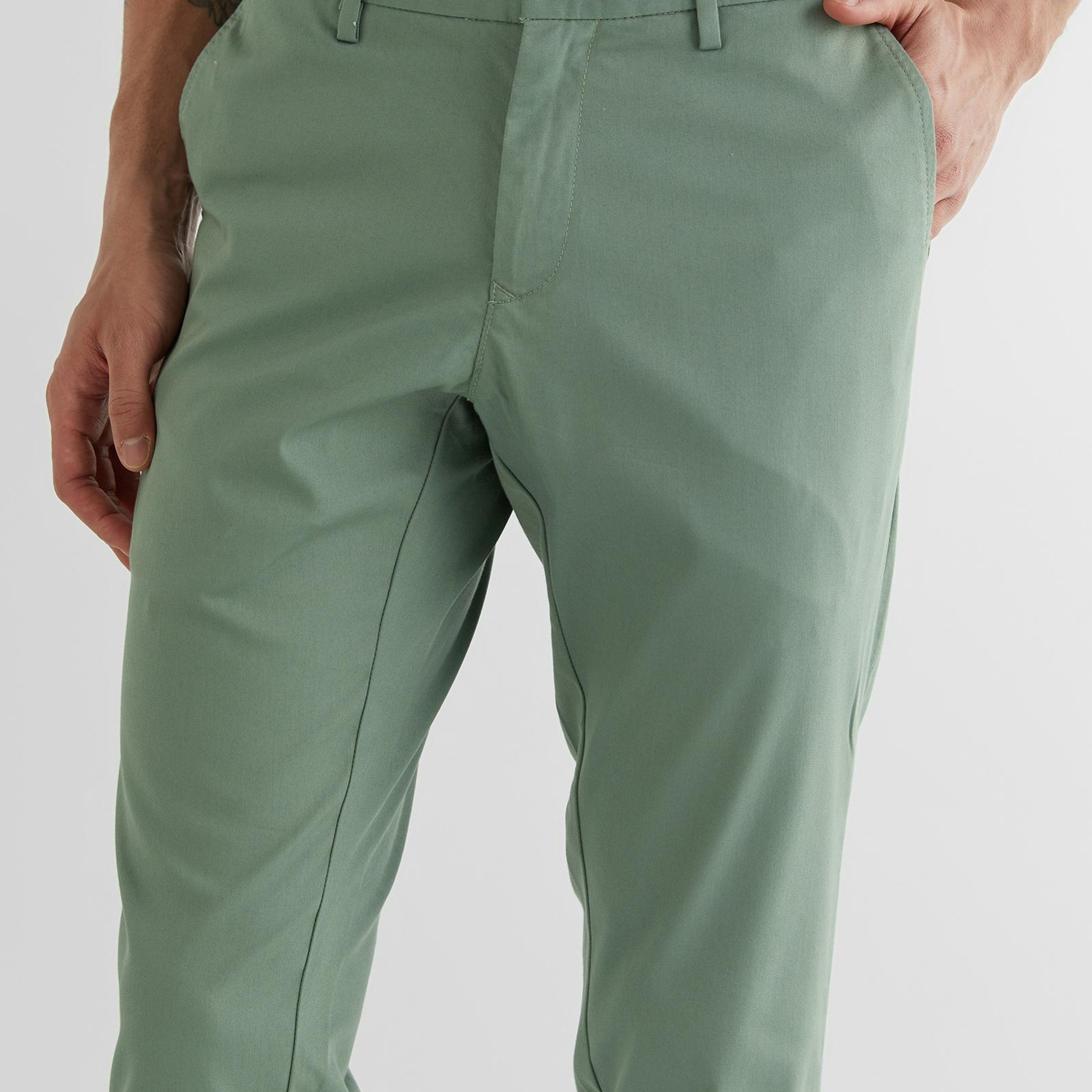 GANT Erkek Yeşil Slim Fit Pantolon