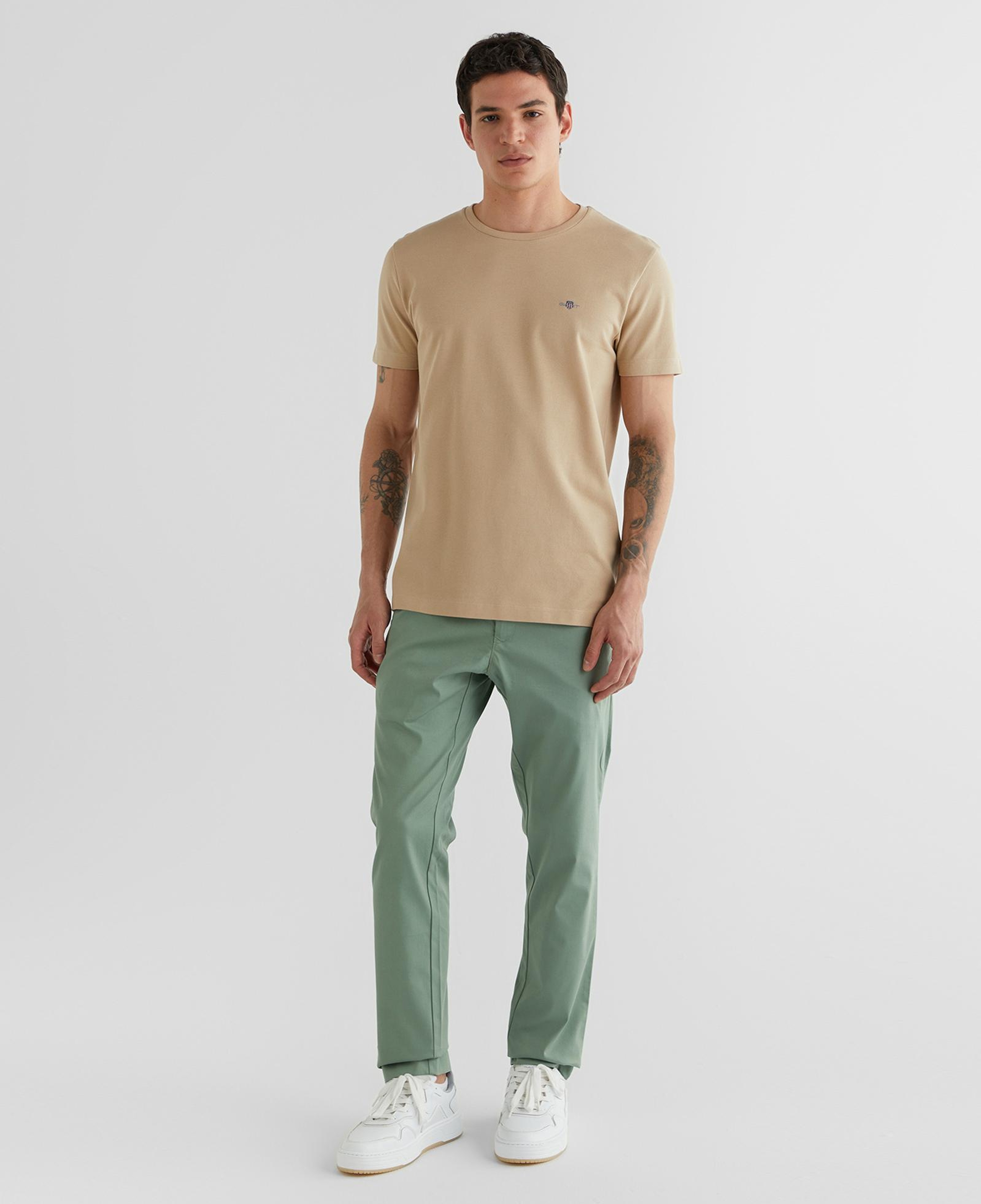 GANT Erkek Yeşil Slim Fit Pantolon