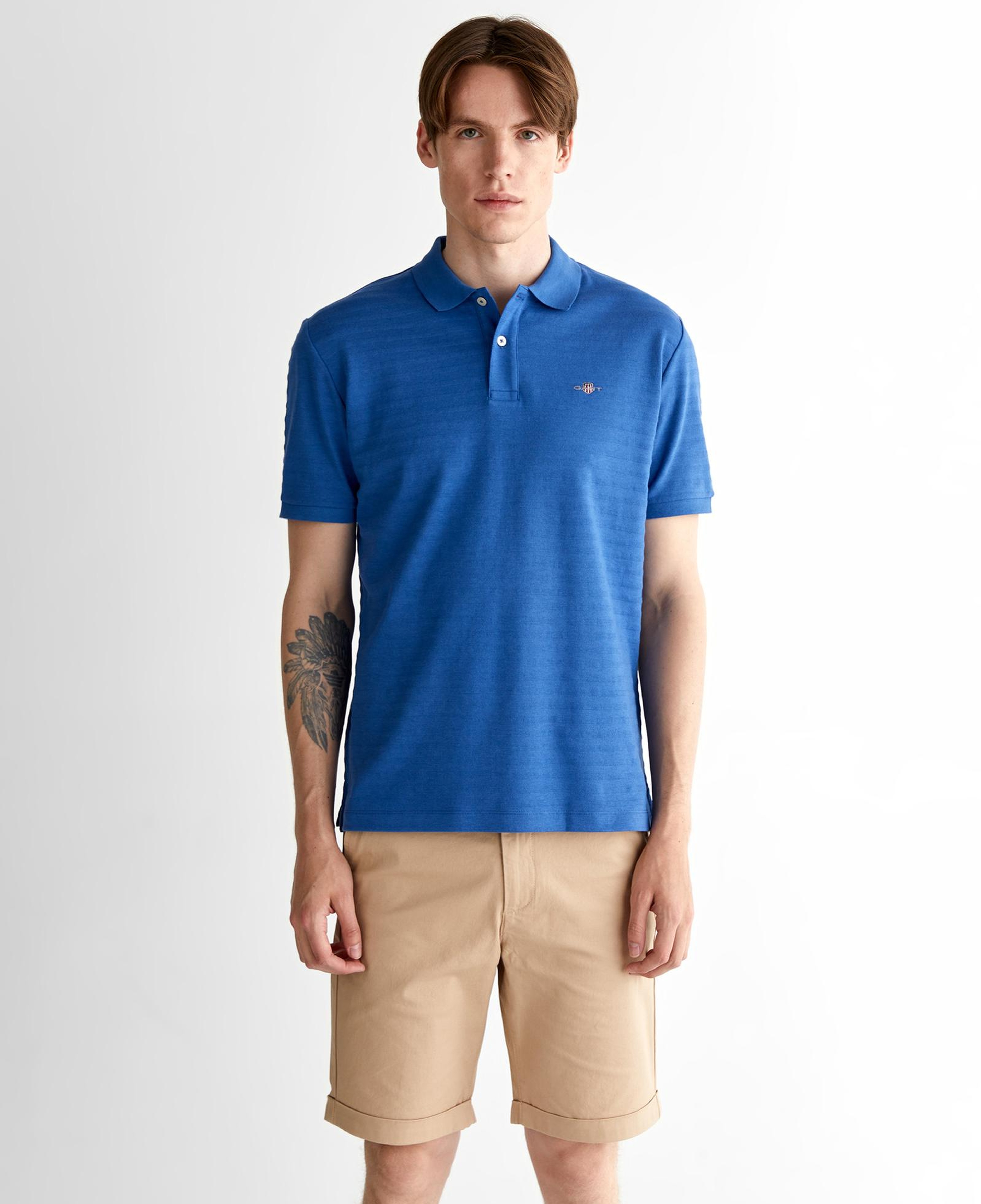 GANT Erkek Lacivert Regular Fit Çizgili Polo