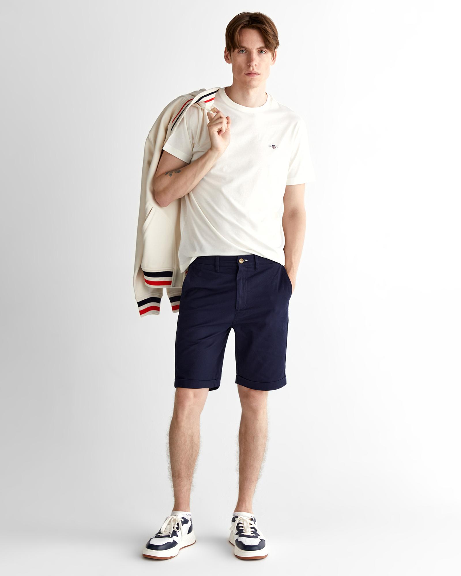 GANT Erkek Lacivert Slim Fit Şort