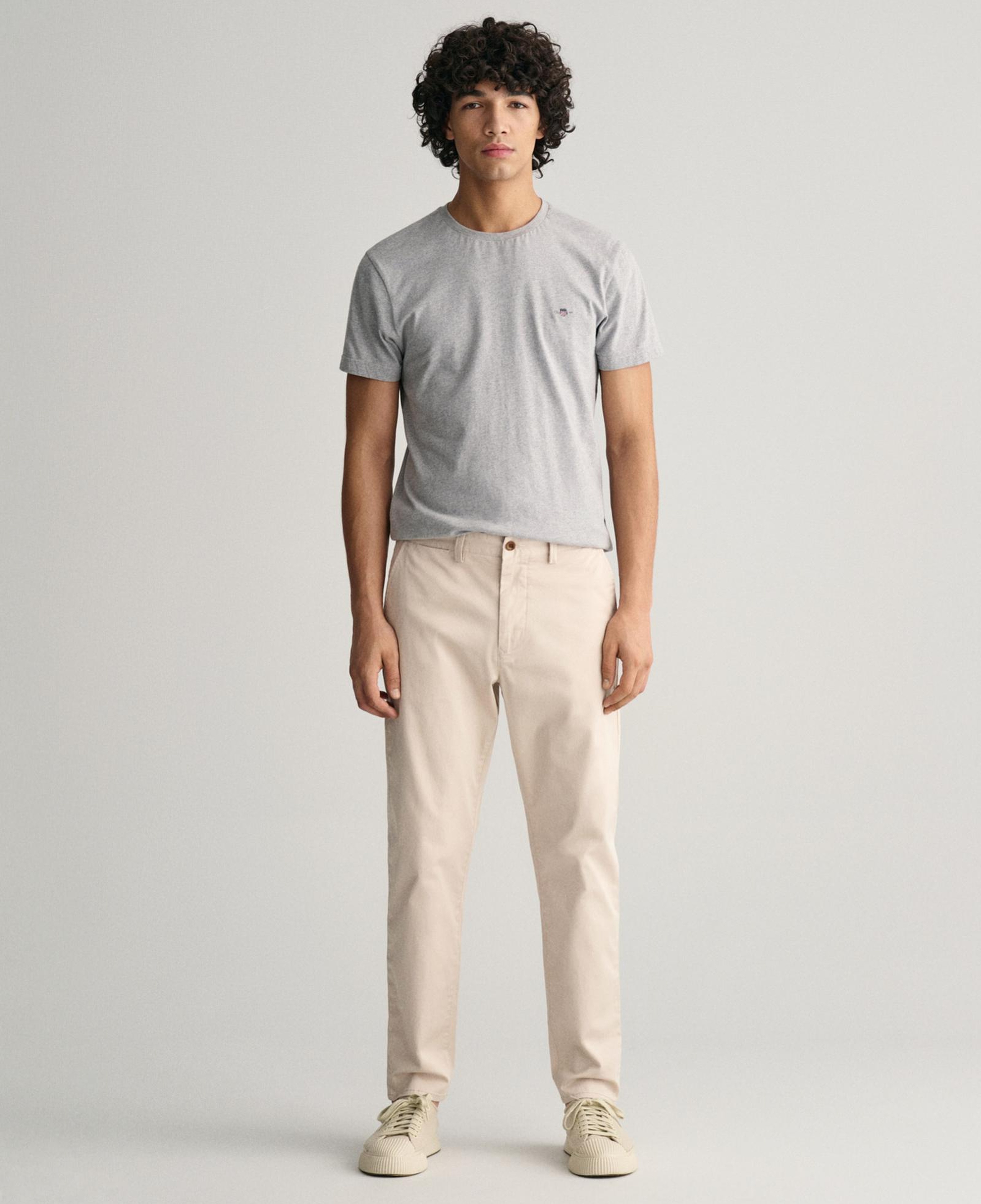 GANT Erkek Krem Regular Fit Chino Pantolon