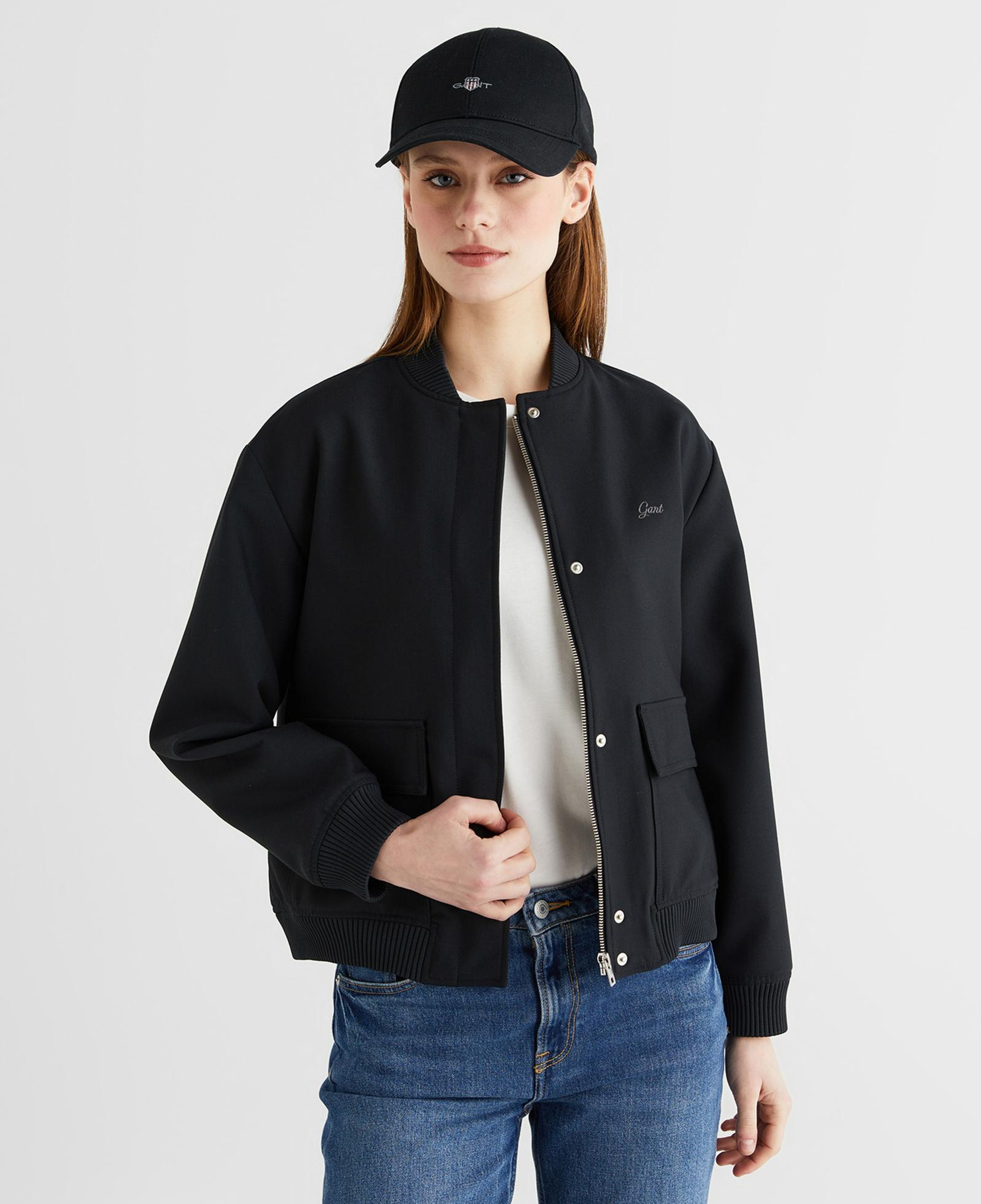 GANT Kadın Siyah Dik Yaka Ceket
