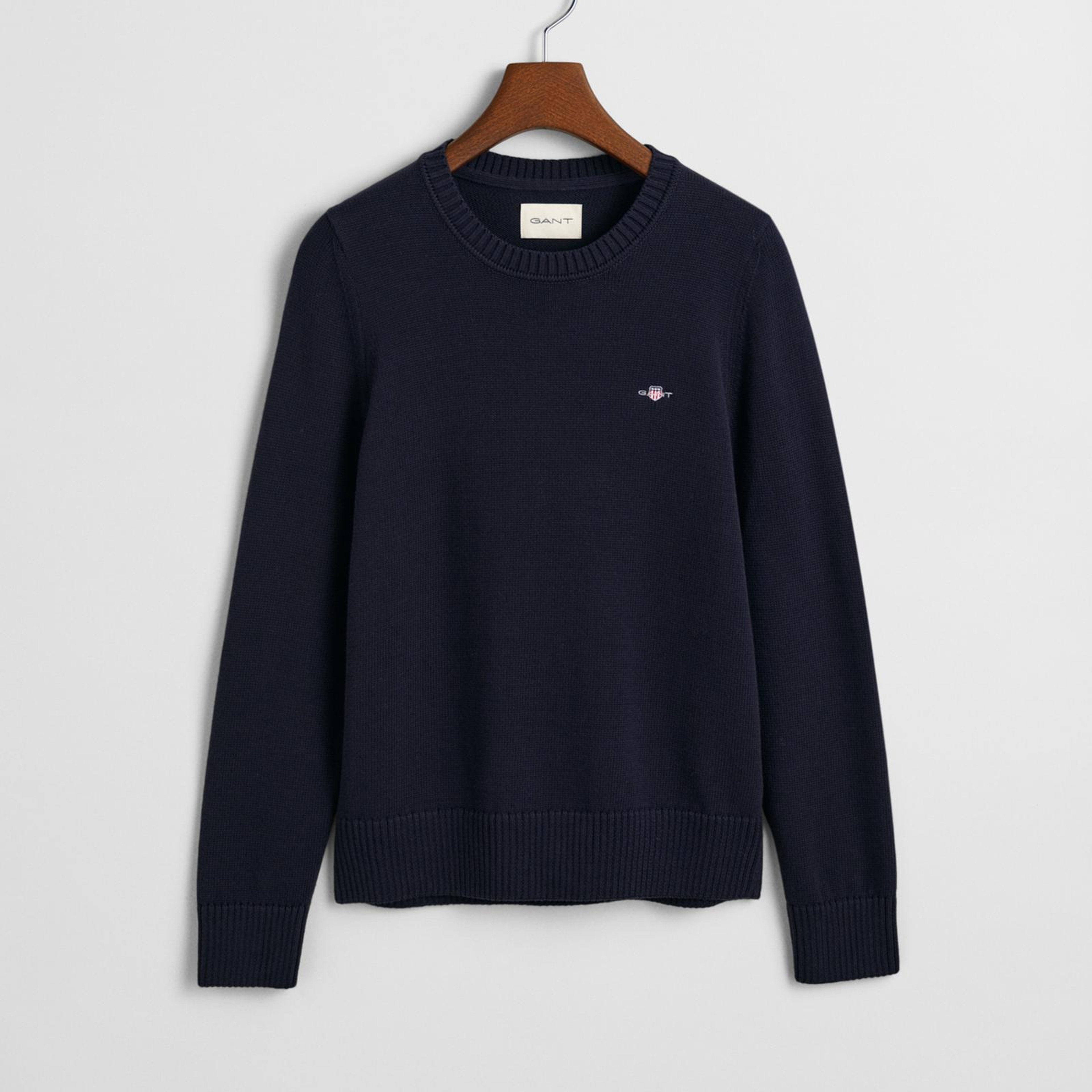 GANT Kadın Lacivert Regular Fit Bisiklet Yaka Kazak